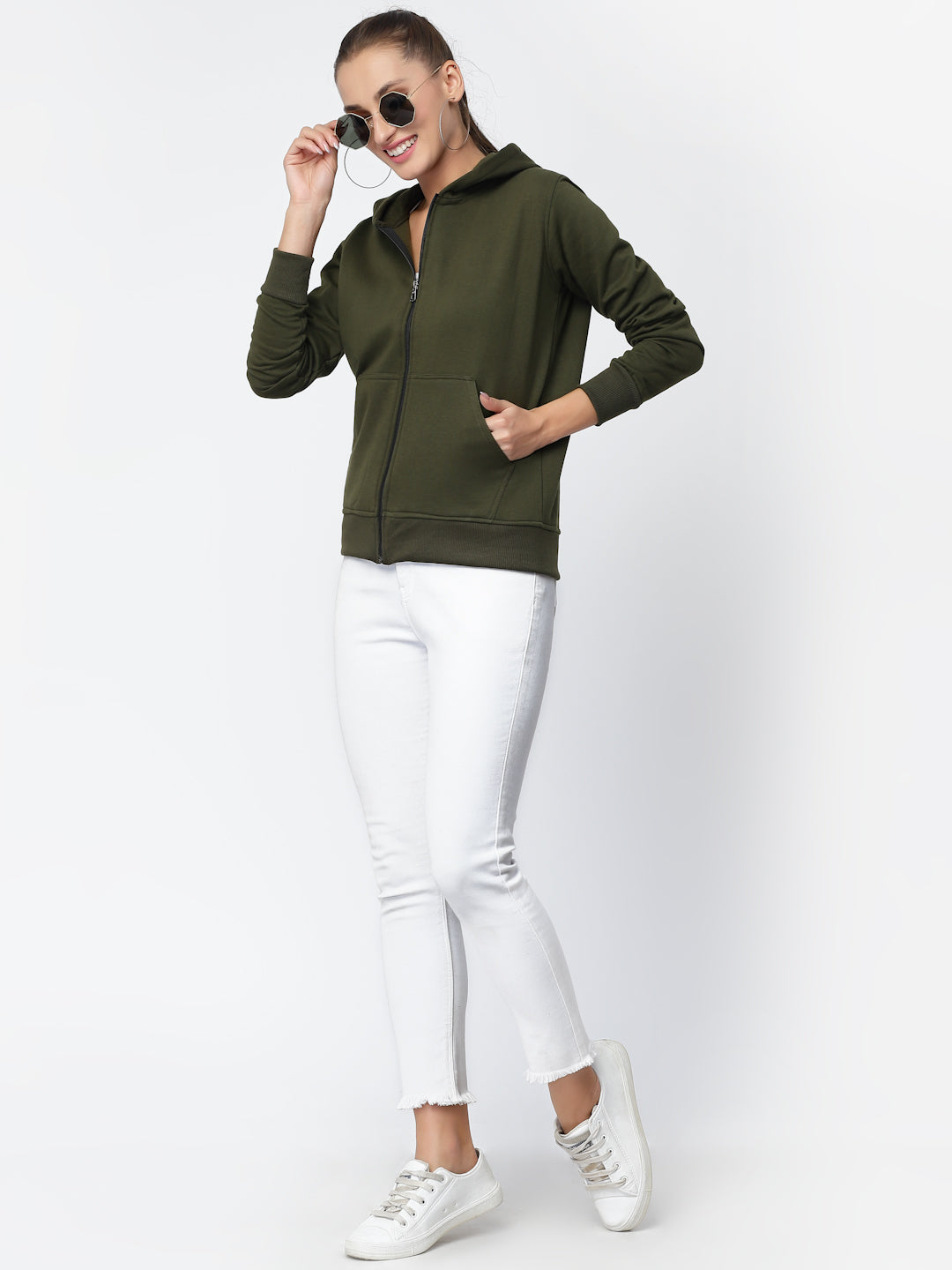 UZARUS Women's Cotton Fleece Premium Sweatshirt Hoodie