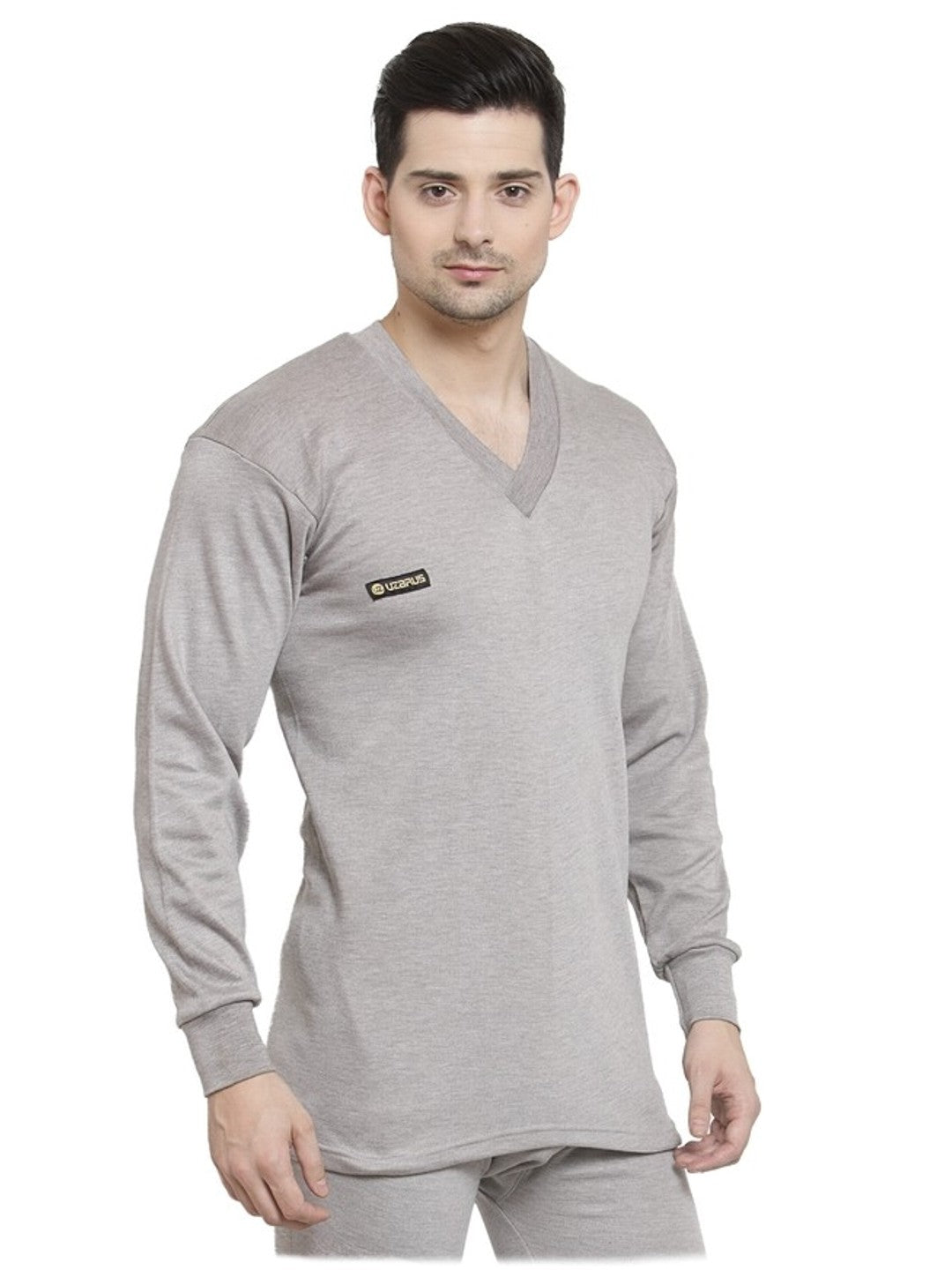 MEN'S SOLID V-NECK THERMAL TOP
