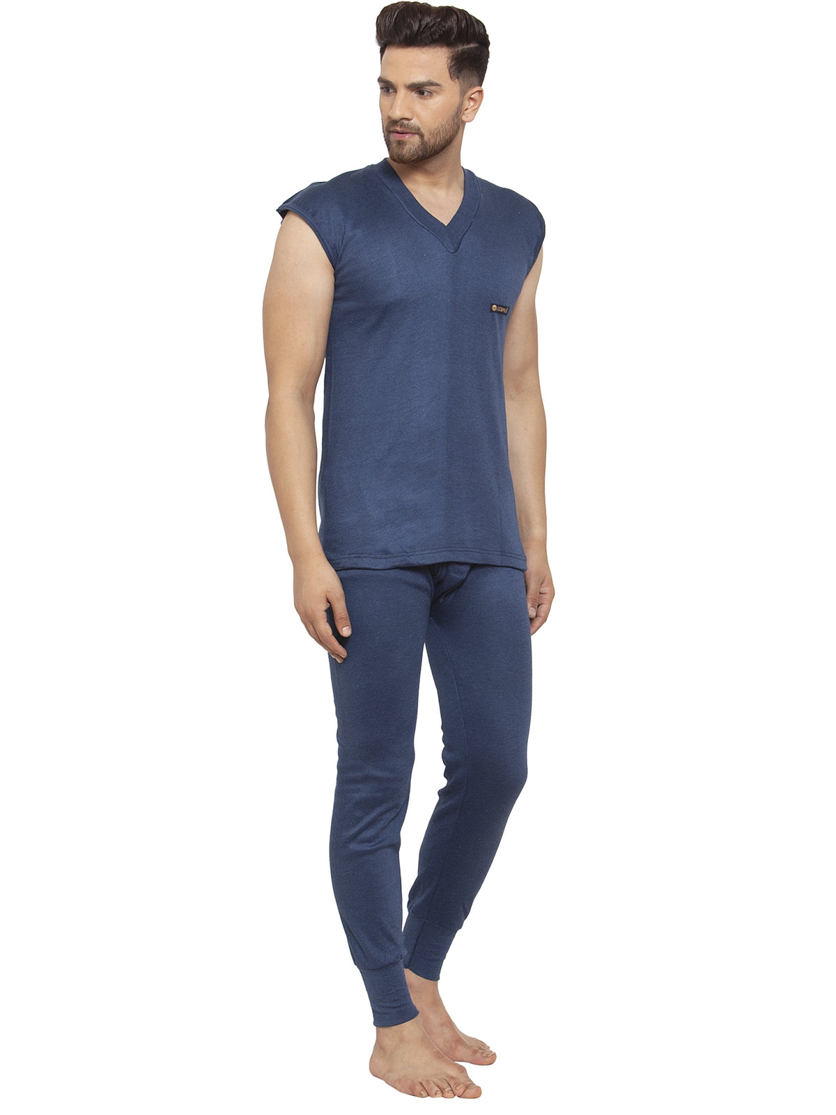 MEN'S SLEEVELESS THERMAL SET ( V NECK VEST AND TROUSER)
