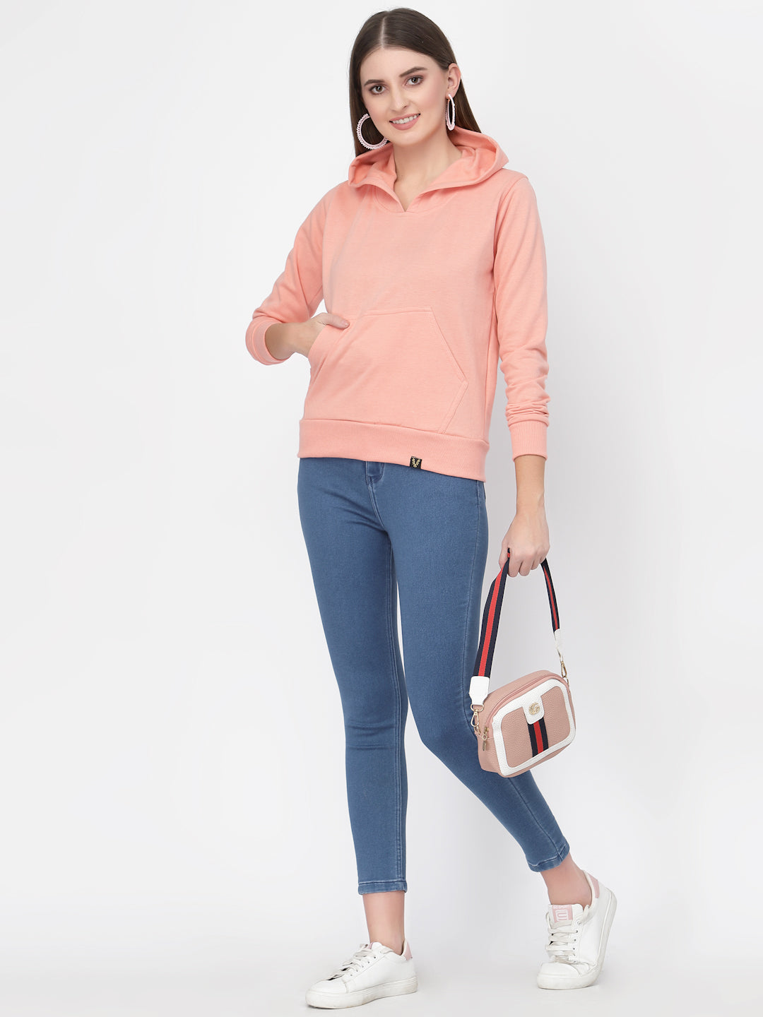 UZARUS Women's Cotton Fleece Latest Stylish Sweatshirt Hoodie