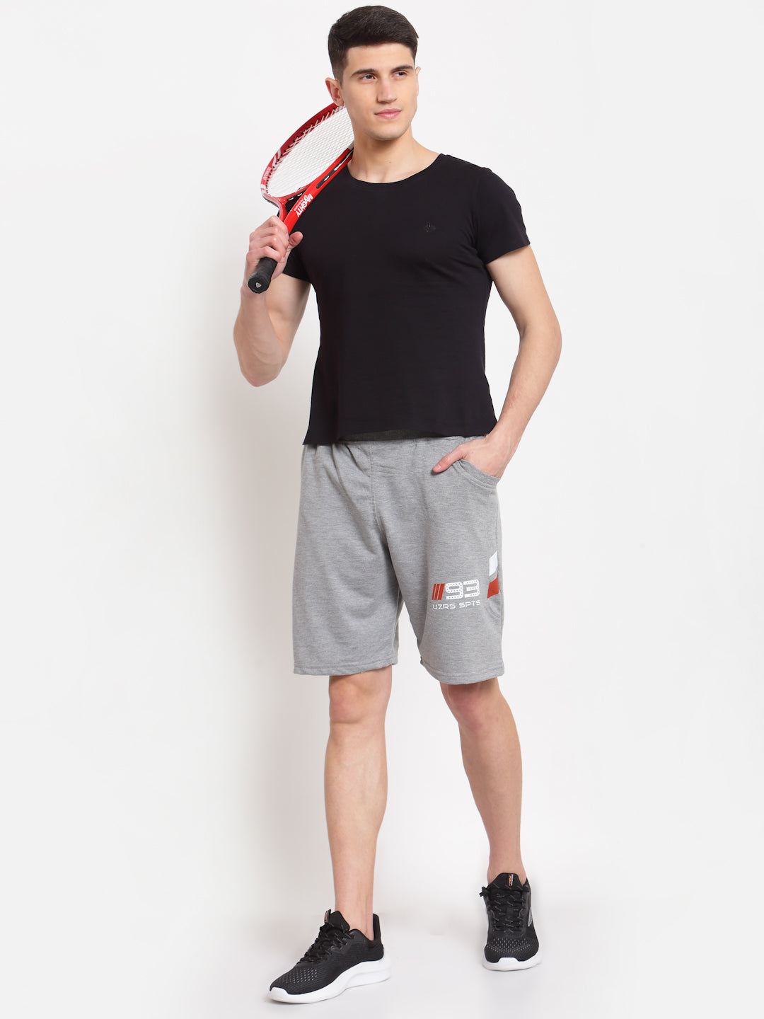 Uzarus Men's Cotton Bermuda Shorts With 2 Zippered Pockets