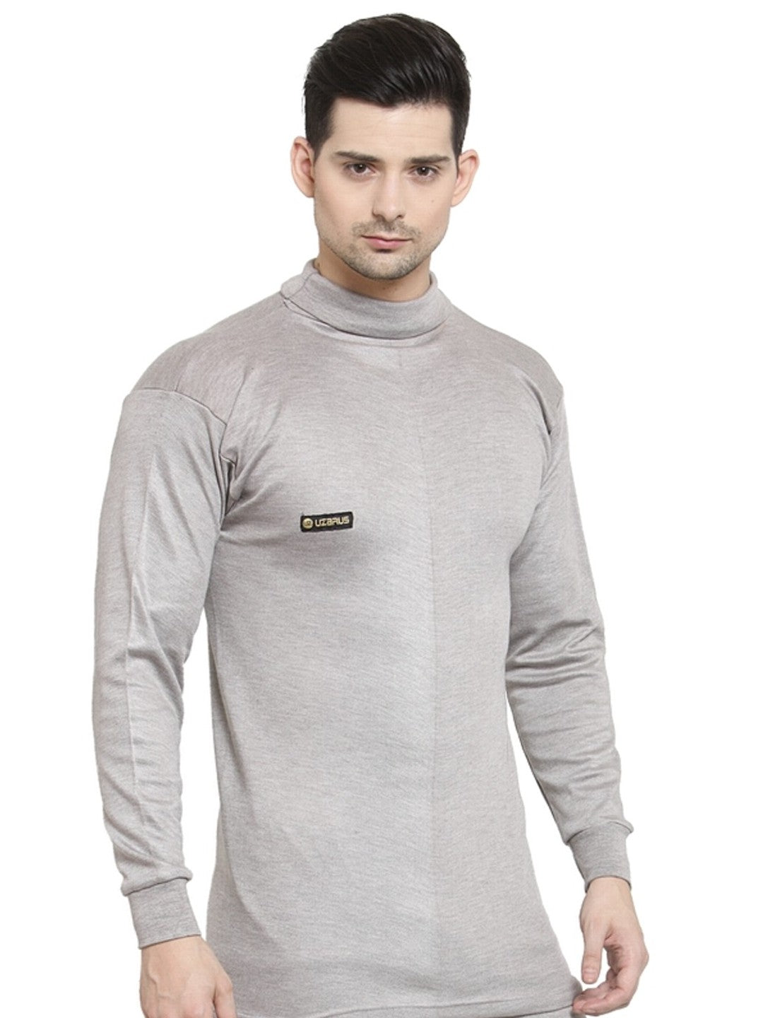 MEN'S SOLID HIGH NECK THERMAL WEAR TOP