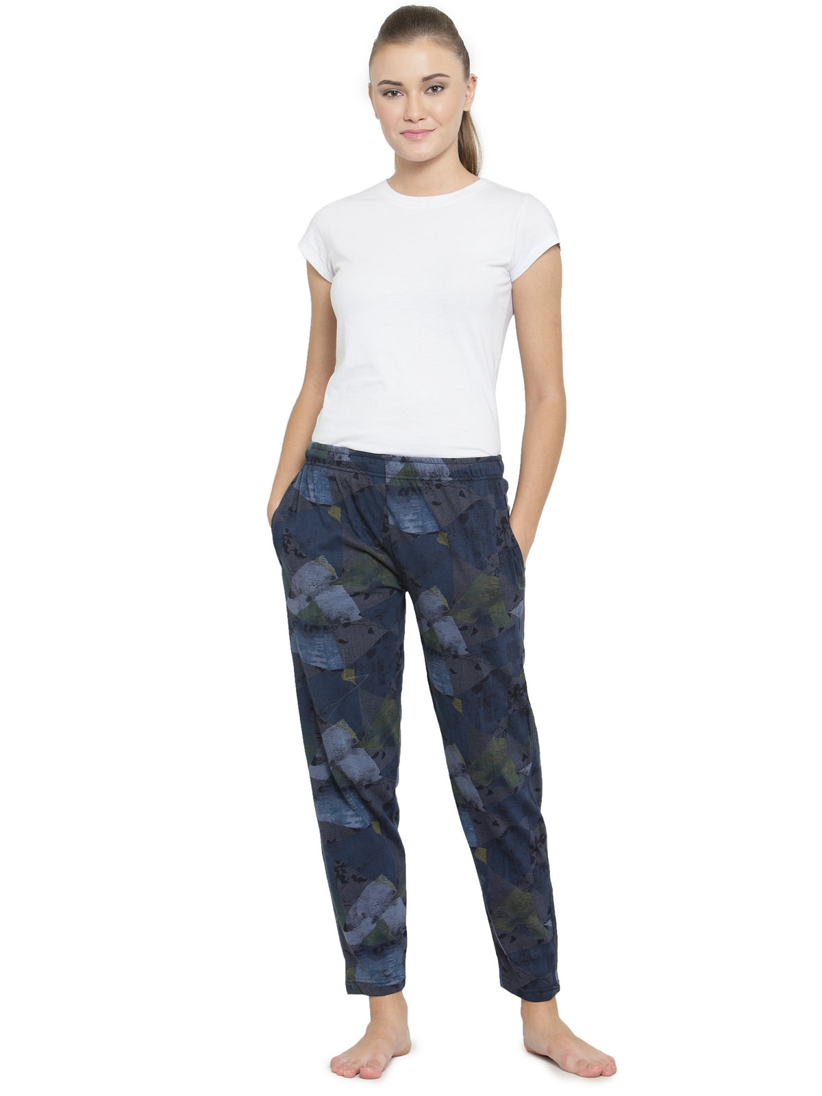 Uzarus Women's Cotton Track Pants With 2 Zippered Pockets