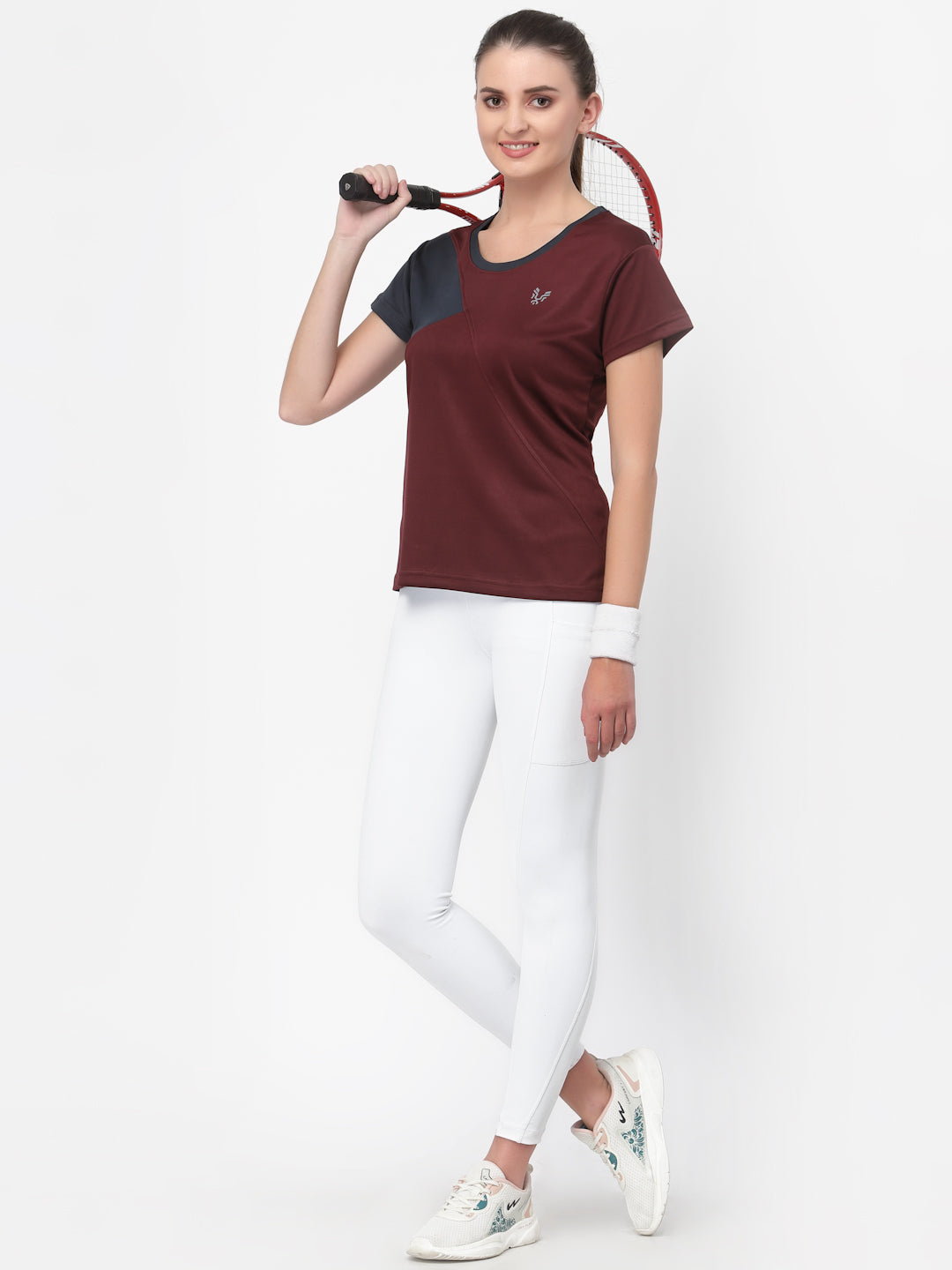 UZARUS Women's Dry Fit Workout Top Sports Gym T-Shirt
