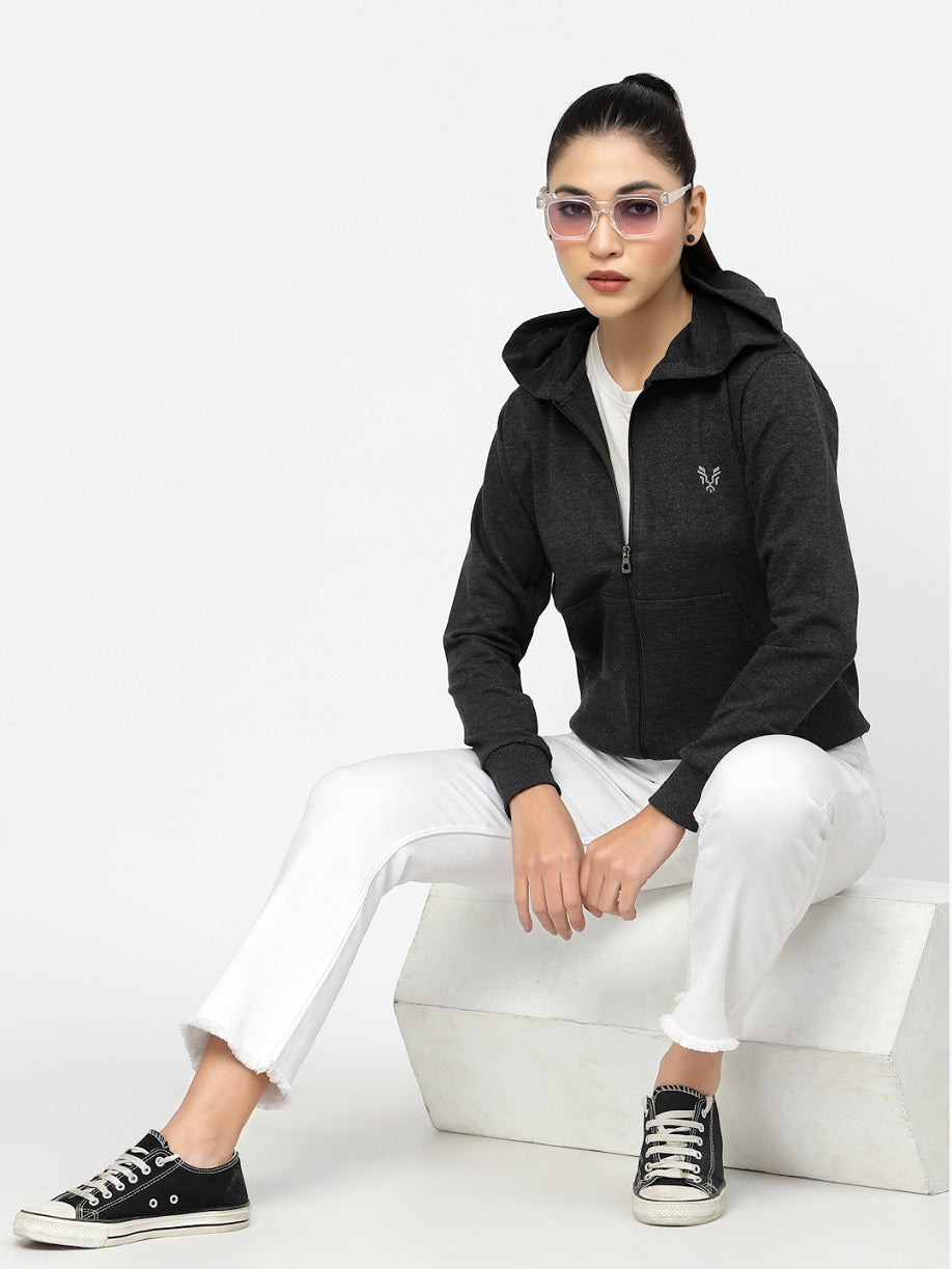 UZARUS Women's Cotton Anthra Sweatshirt Hoodie
