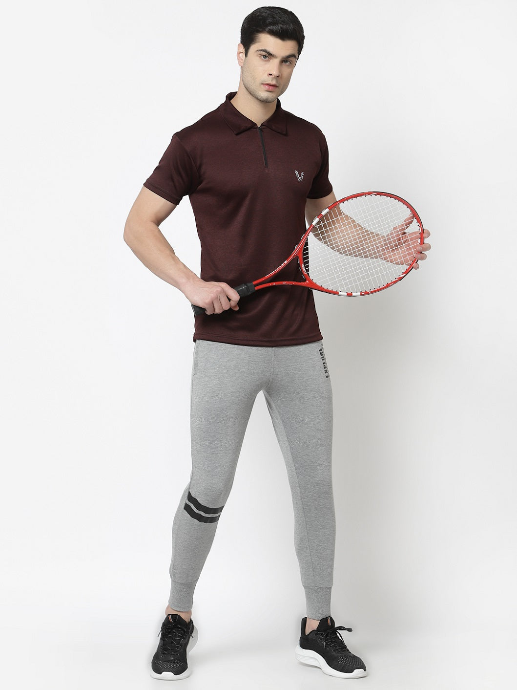 UZARUS Men's Dry Fit Sports Gym Polo T-Shirt