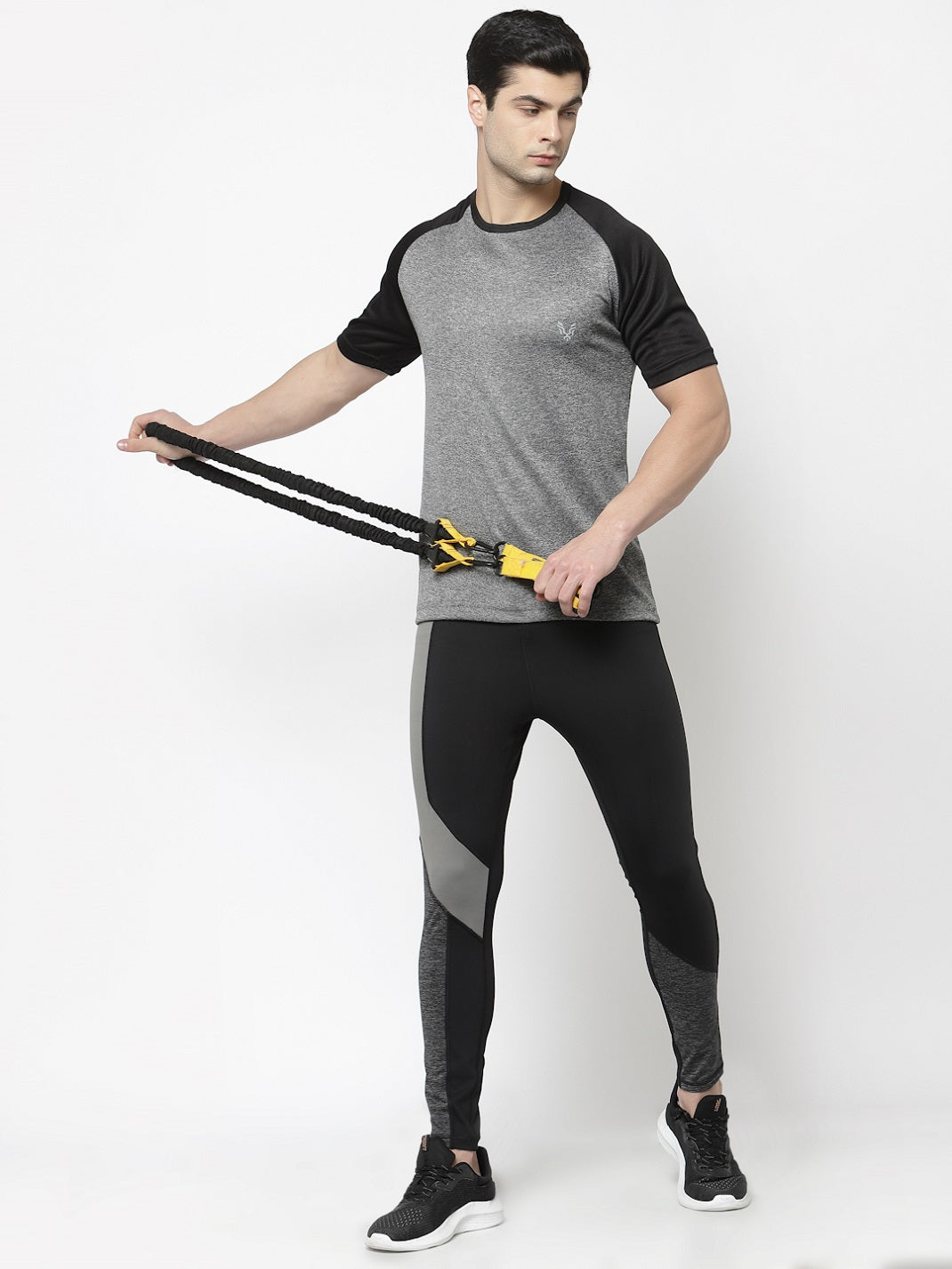 UZARUS Men's Gym Sports Half Sleeves Regular Fit T-Shirt