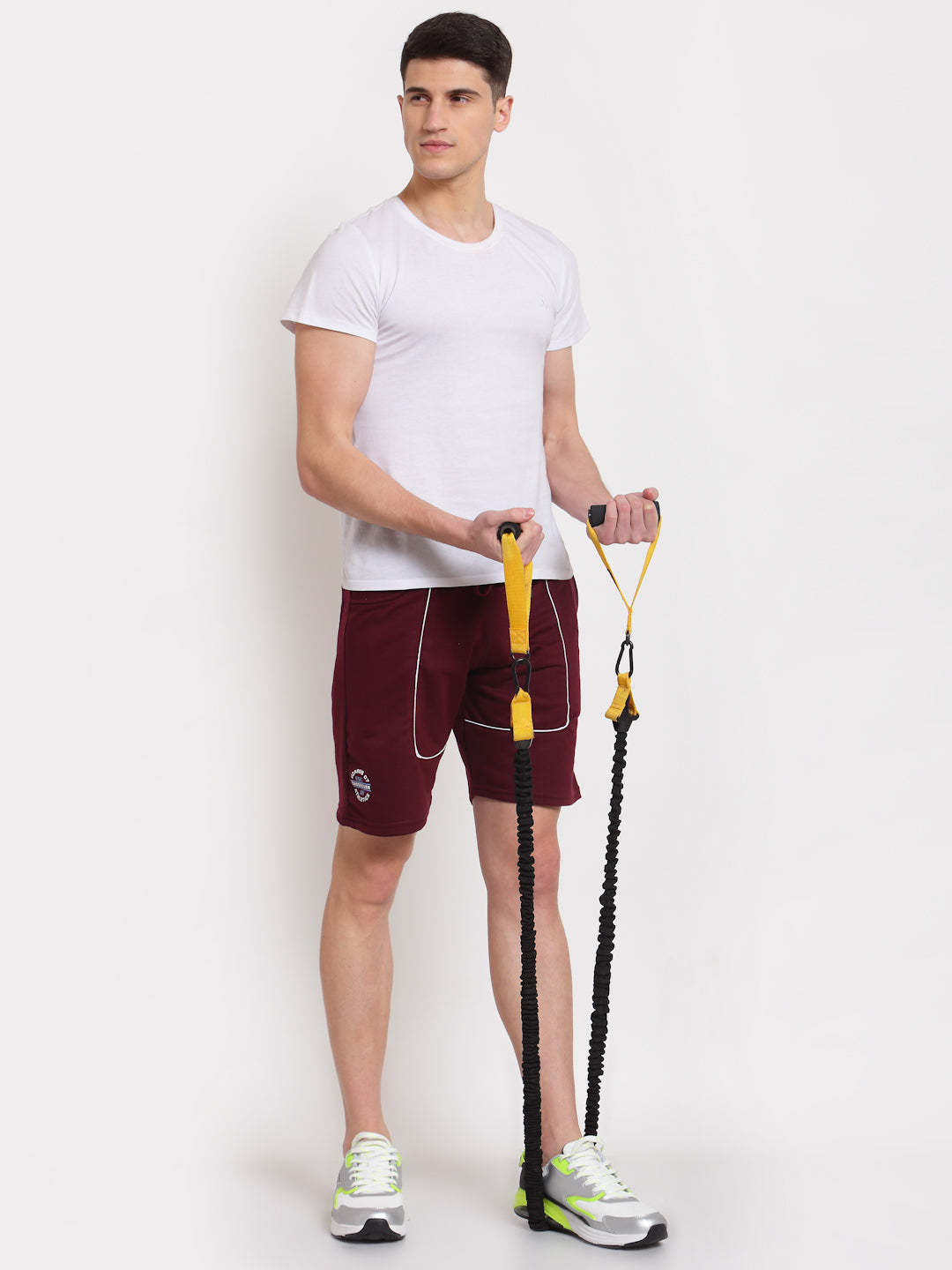 Uzarus Men's Cotton Bermuda Shorts With 2 Zippered Pockets