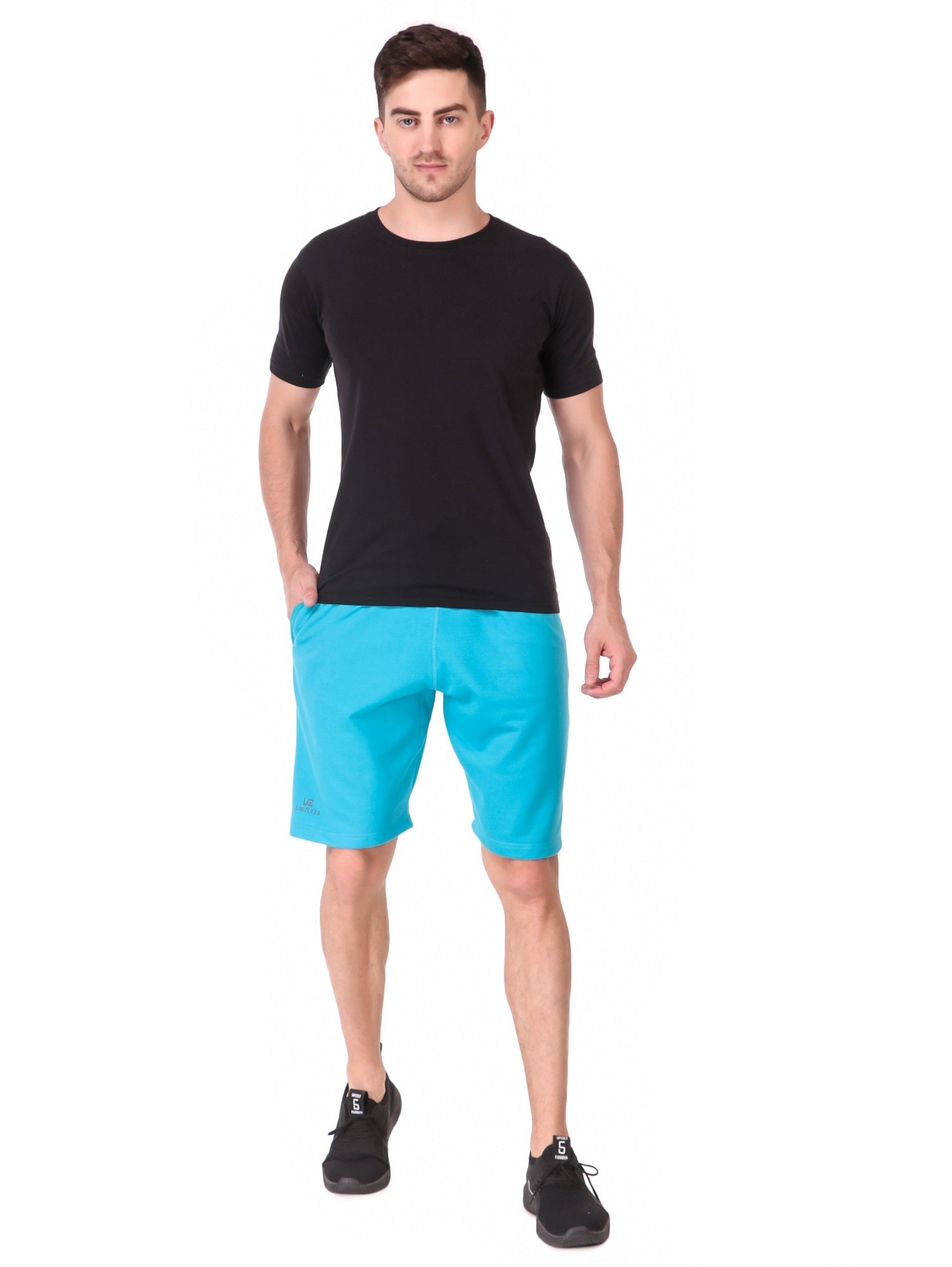 Uzarus Men's Cotton Bermuda Shorts With 2 Zippered Pockets