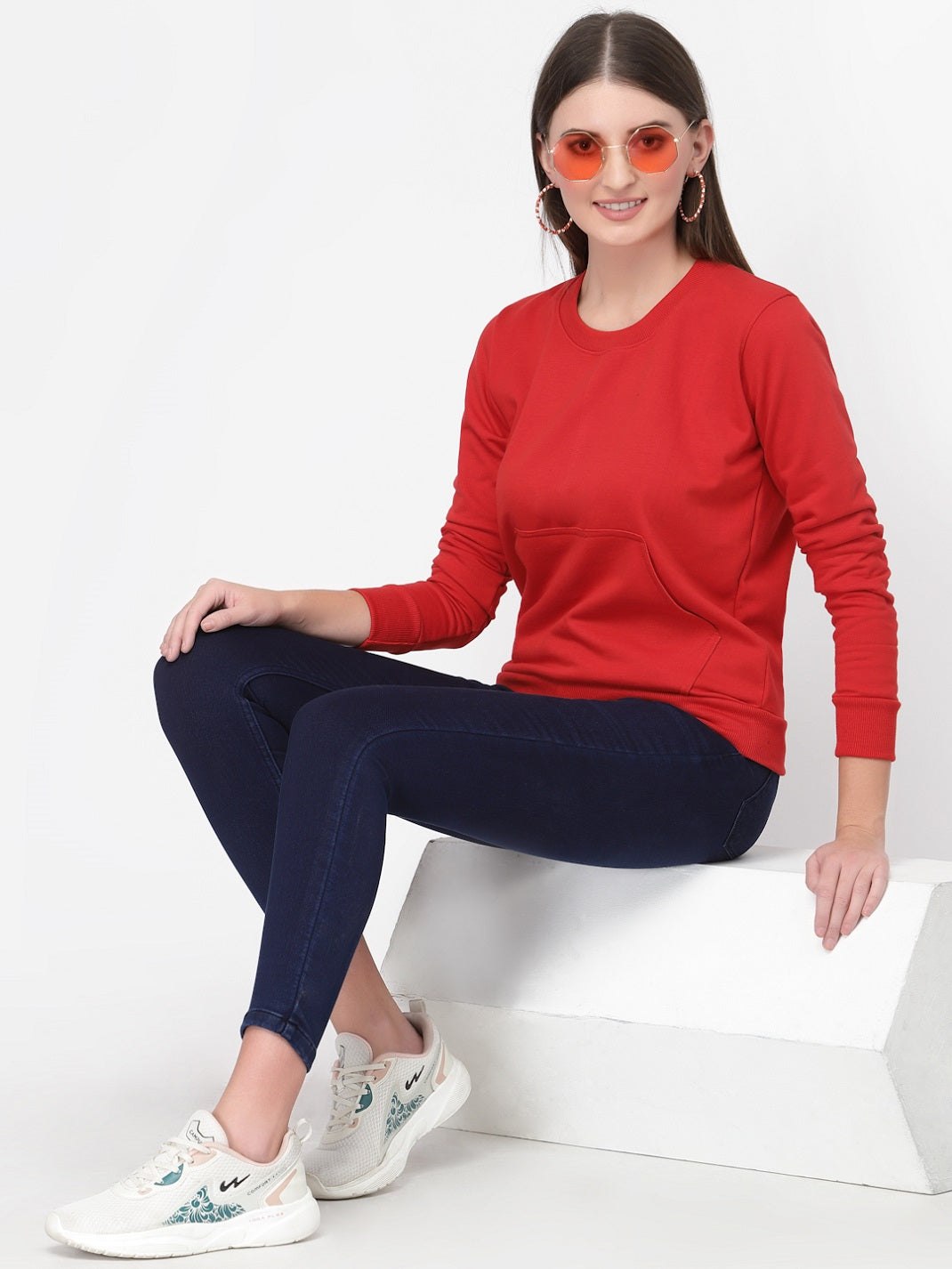 UZARUS Women's Cotton Fleece Premium Sweatshirt