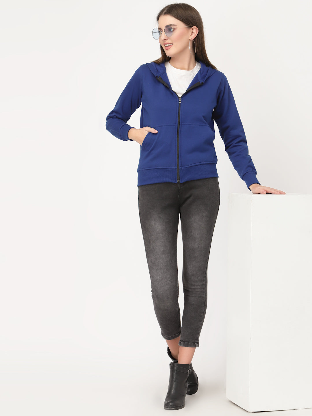 UZARUS Women's Cotton Fleece Premium Sweatshirt Hoodie