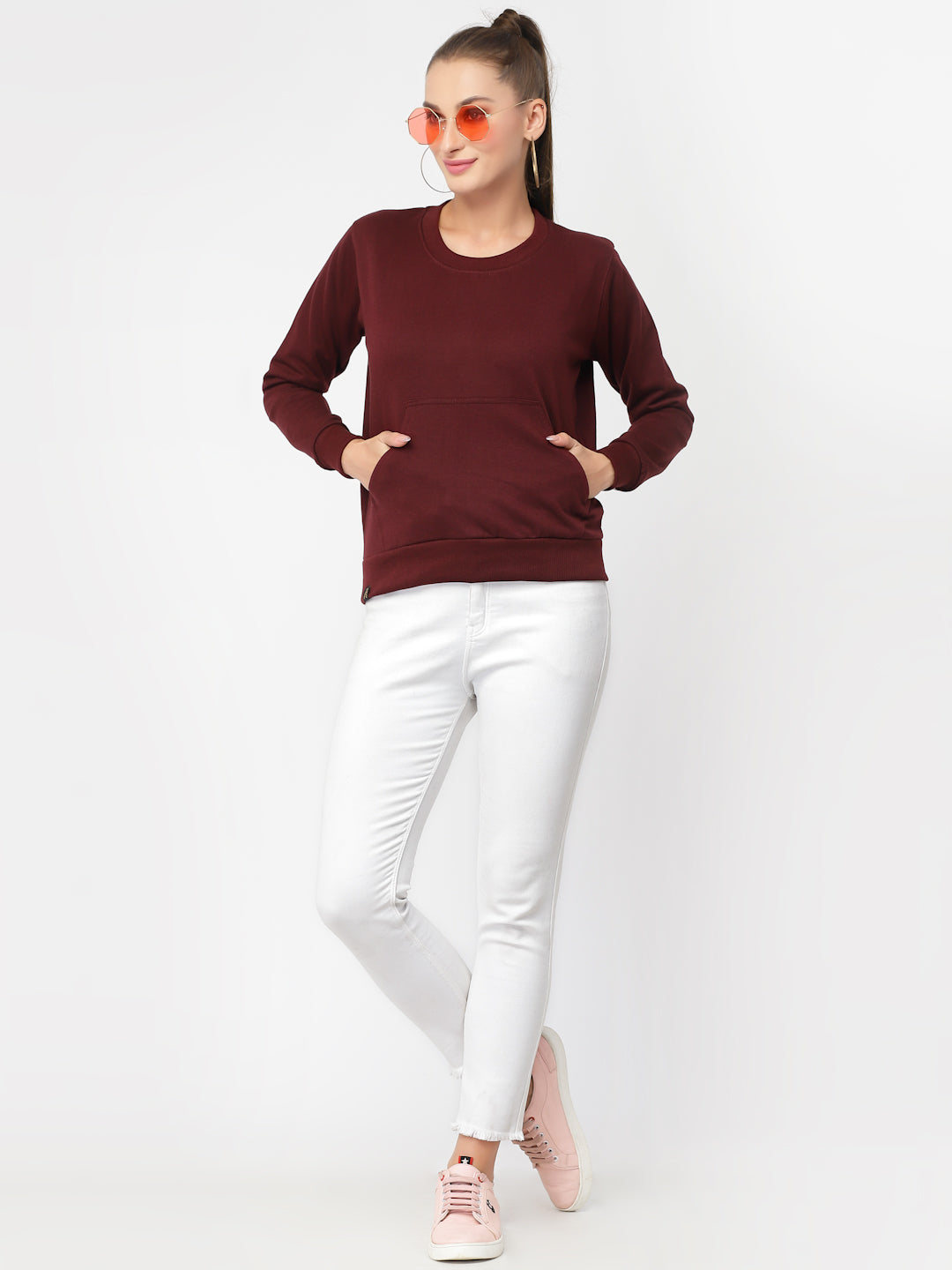 UZARUS Women's Cotton Fleece Premium Sweatshirt