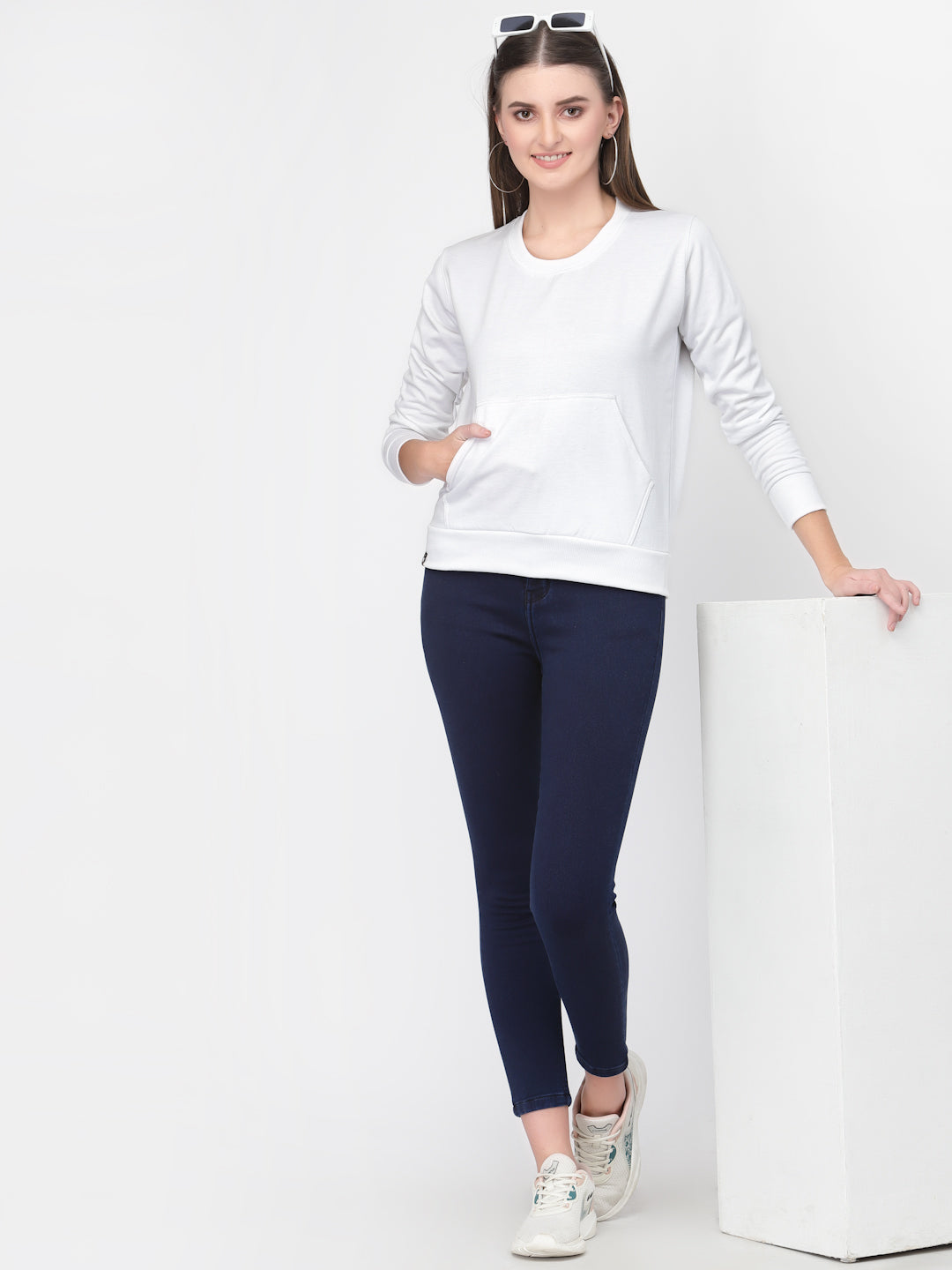 UZARUS Women's Cotton Fleece Premium Sweatshirt