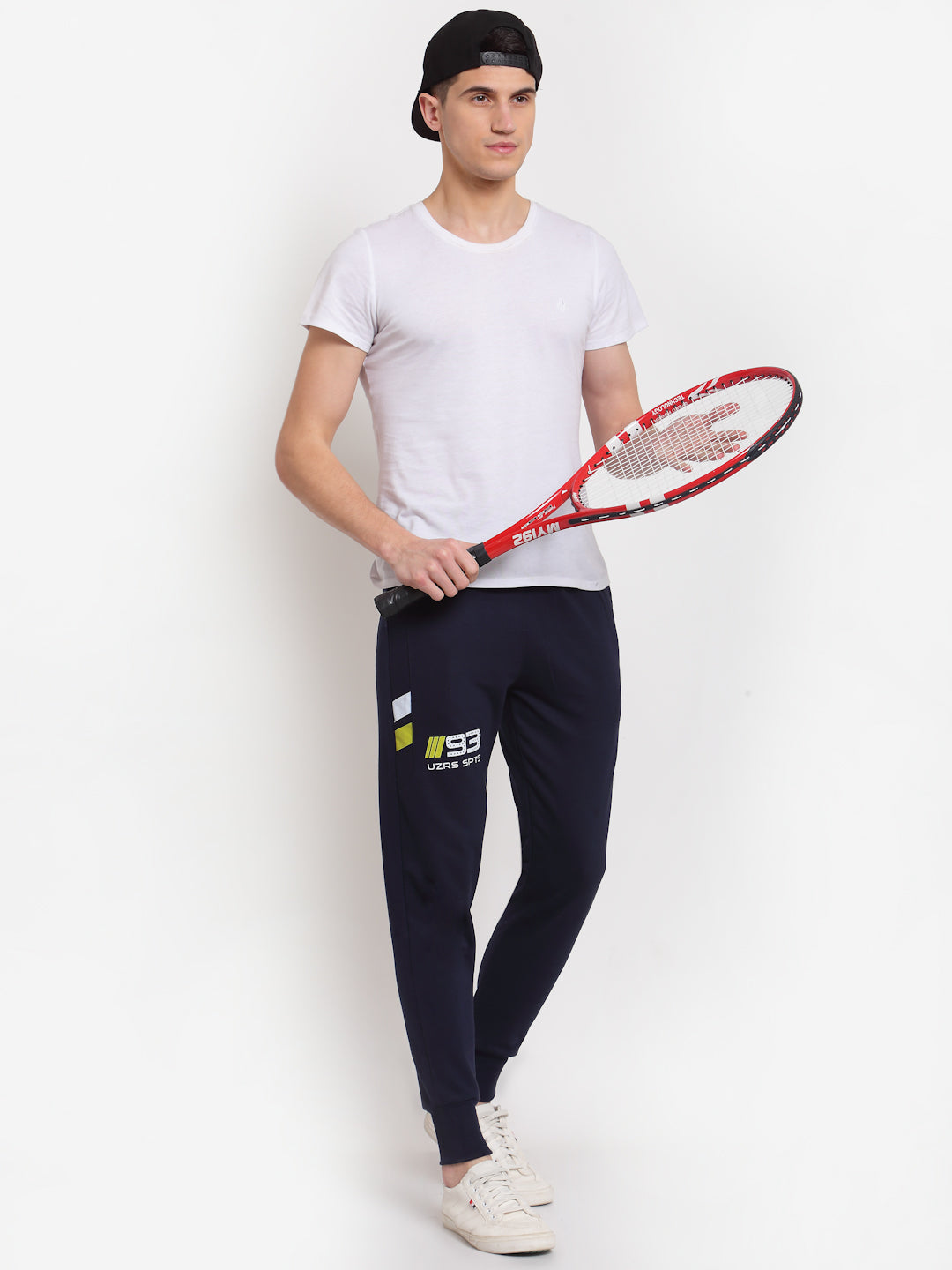 UZARUS Men's Cotton Joggers 2 Zippered Pockets