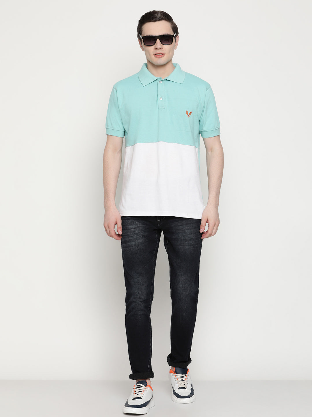 Men's Solid Cotton Regular Fit Polo T-Shirt
