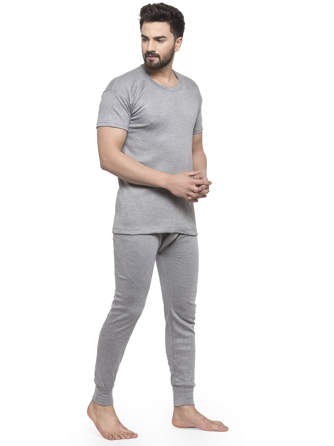 MEN'S HALF SLEEVES THERMAL SET ( ROUND NECK VEST AND TROUSER)
