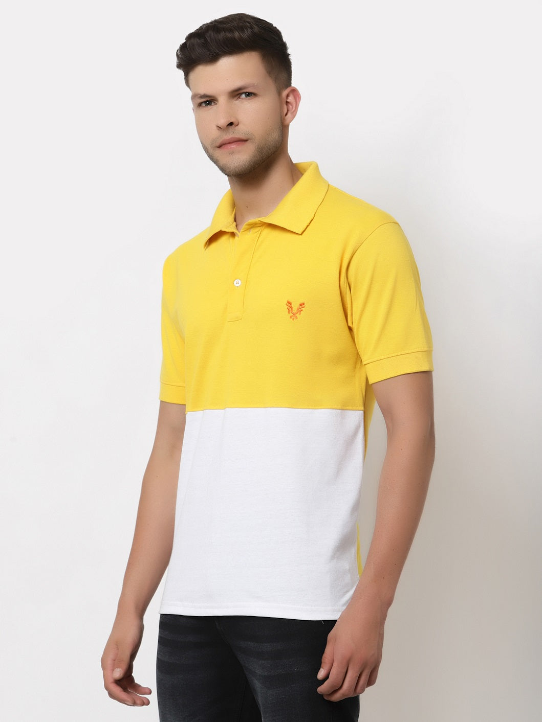 Men's Solid Cotton Regular Fit Polo T-Shirt