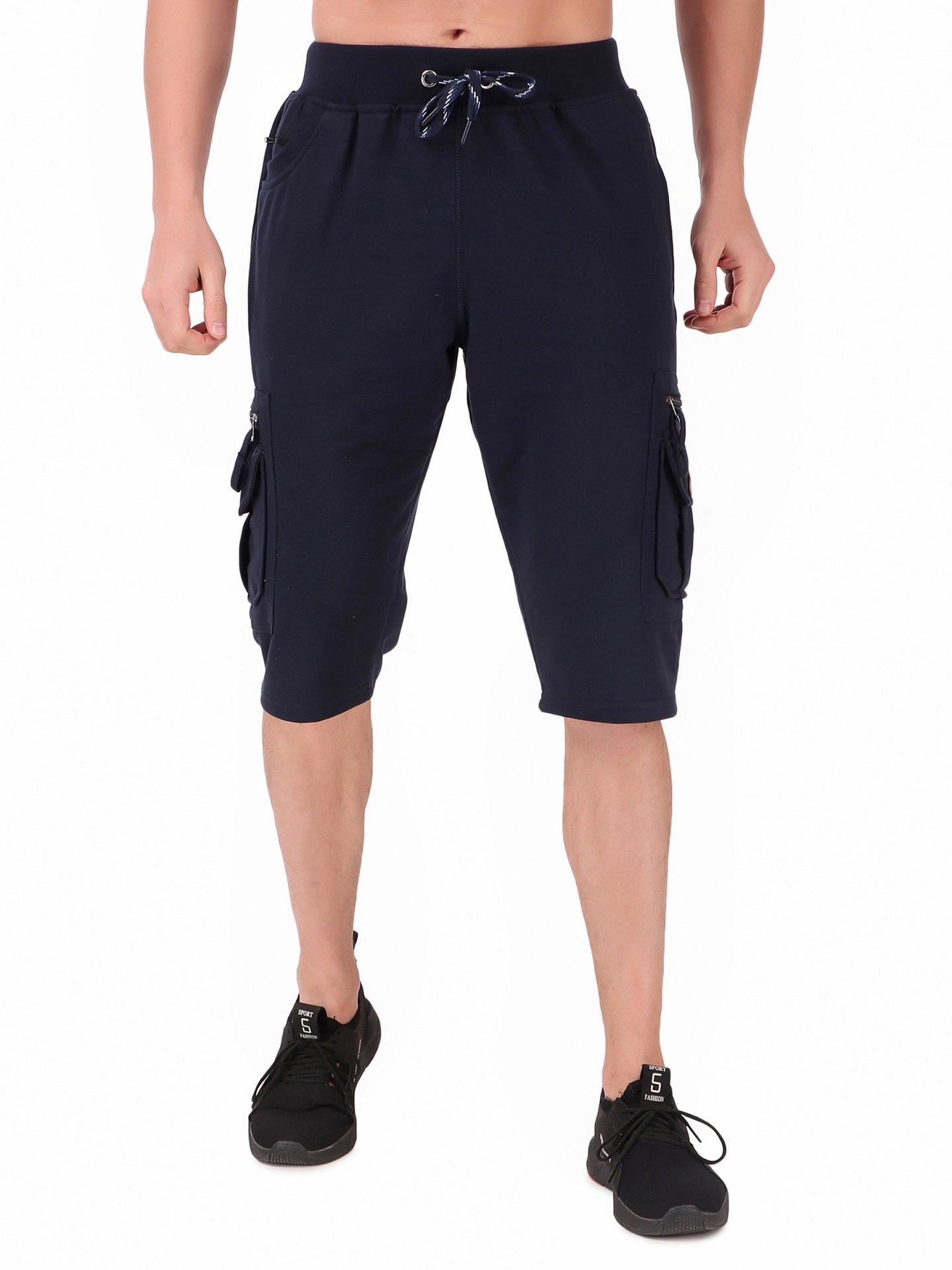 Men's Cargo Capri Shorts With 9 Pockets