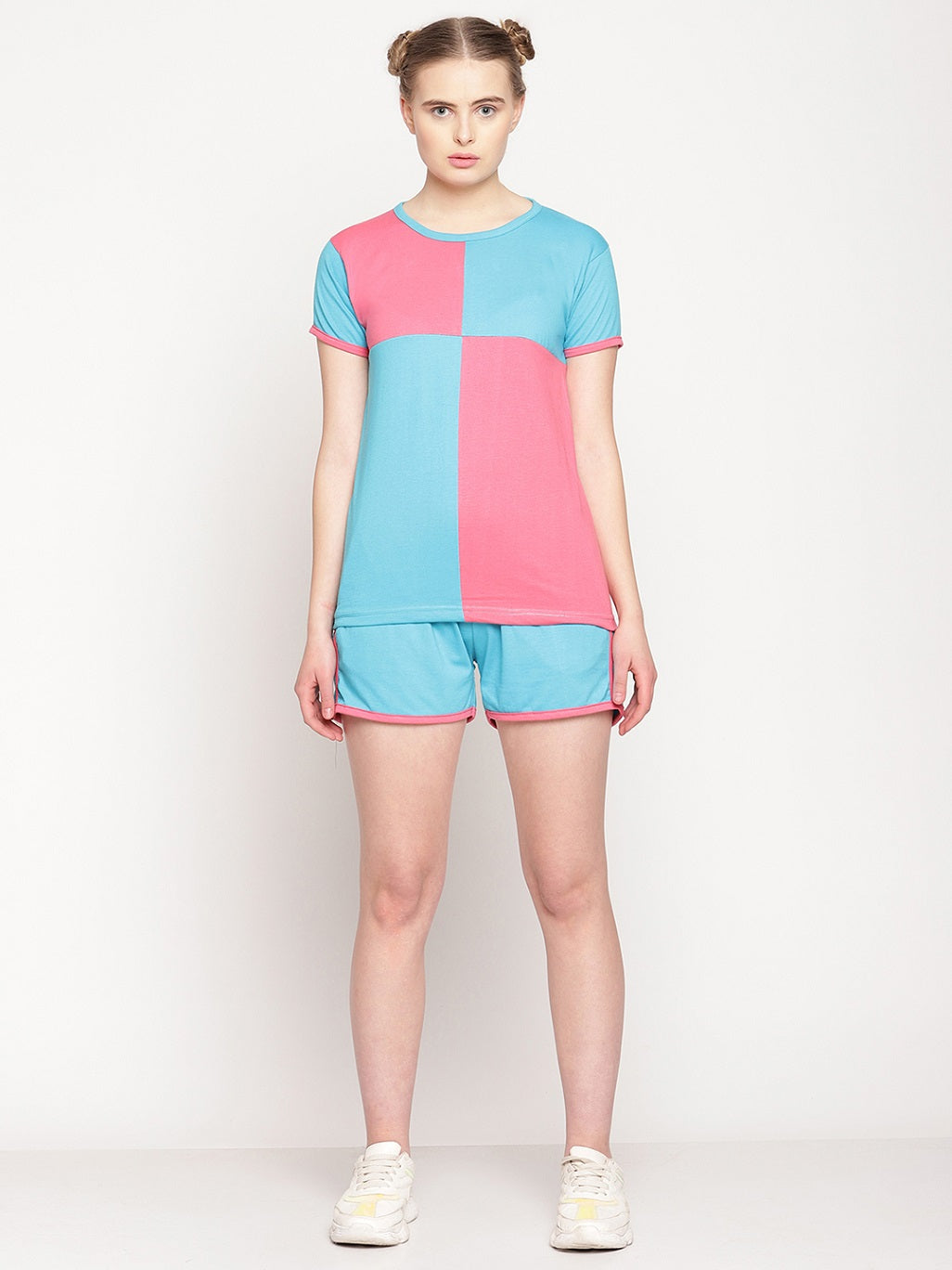 UZARUS Women's Cotton Set of Top and Shorts