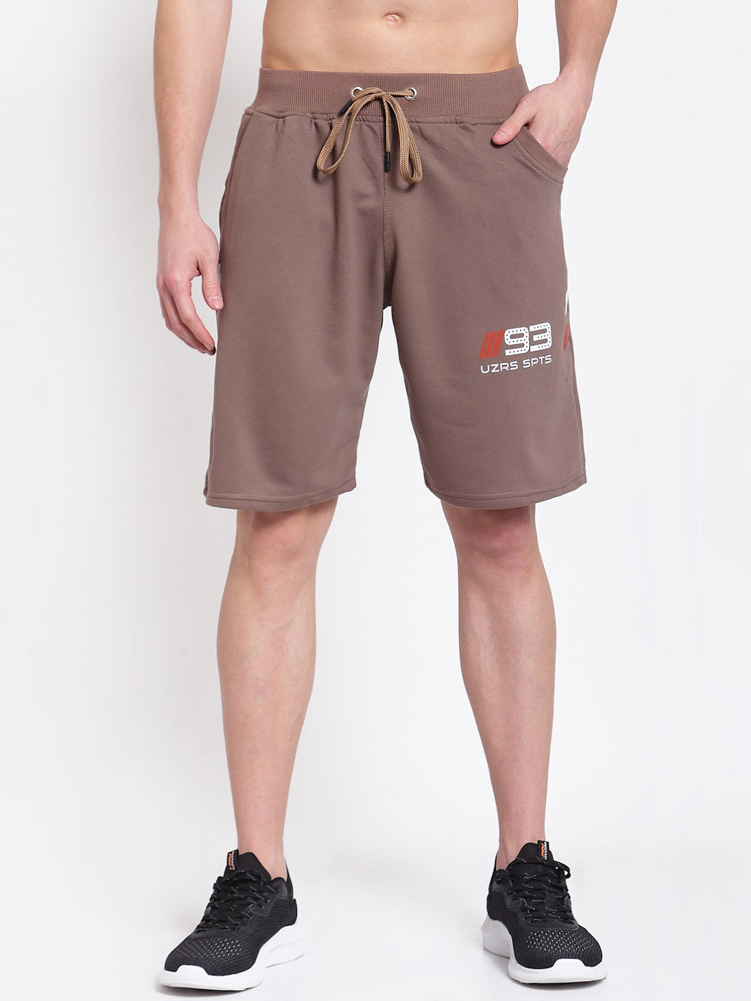 Uzarus Men's Cotton Bermuda Shorts With 2 Zippered Pockets