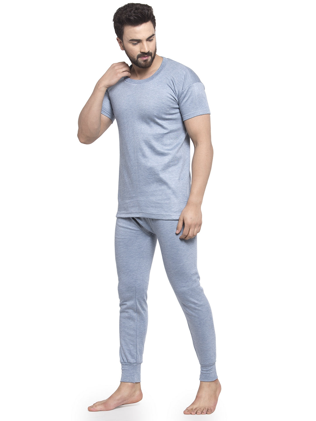 MEN'S HALF SLEEVES THERMAL SET ( ROUND NECK VEST AND TROUSER)