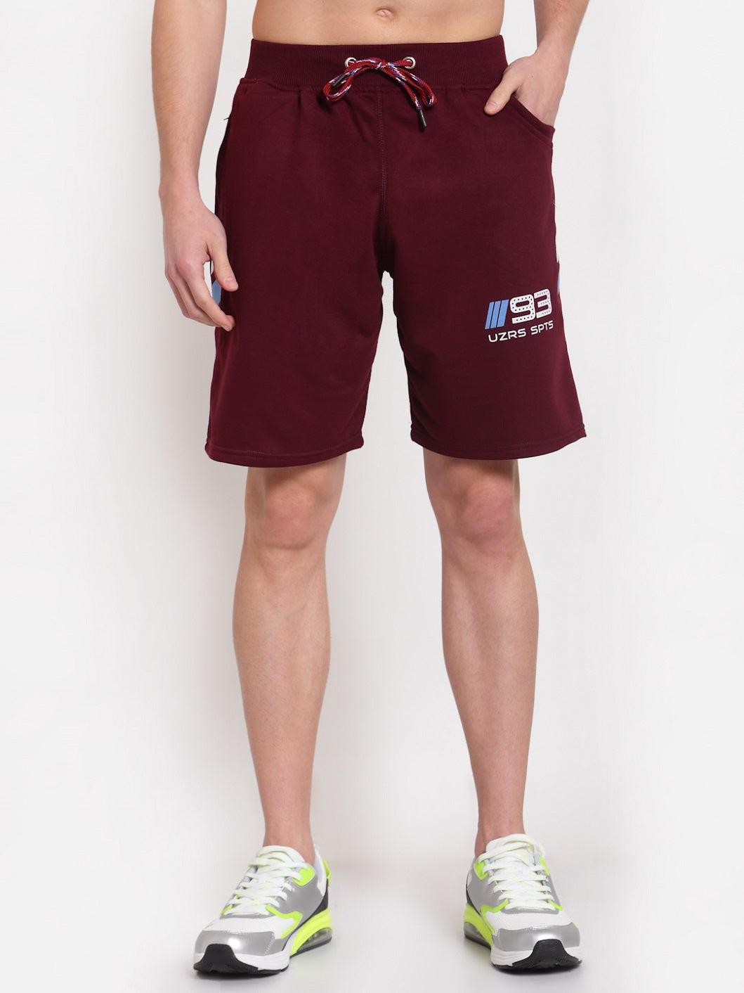 Uzarus Men's Cotton Bermuda Shorts With 2 Zippered Pockets