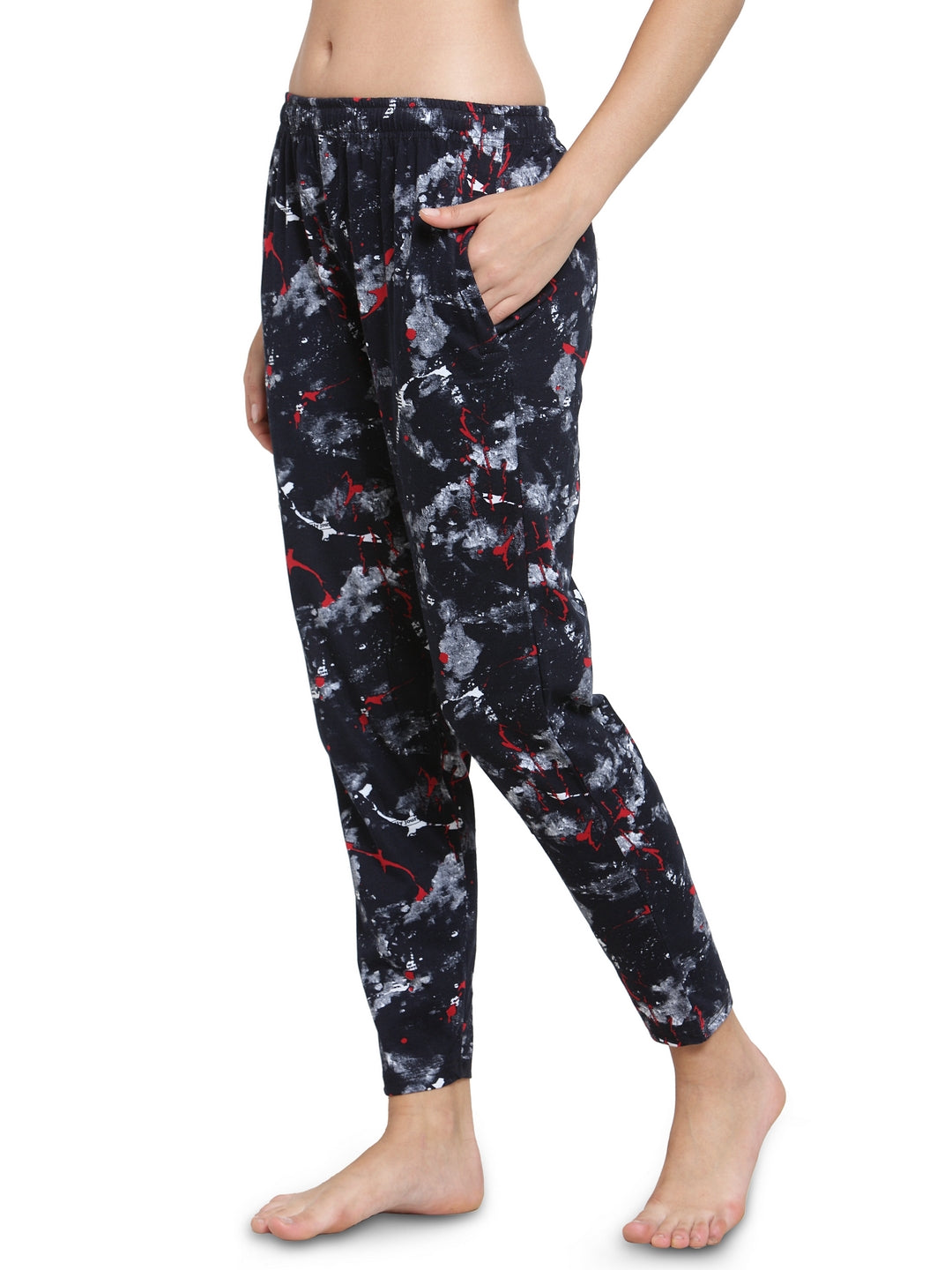 Uzarus Women's Cotton Track Pants With 2 Zippered Pockets