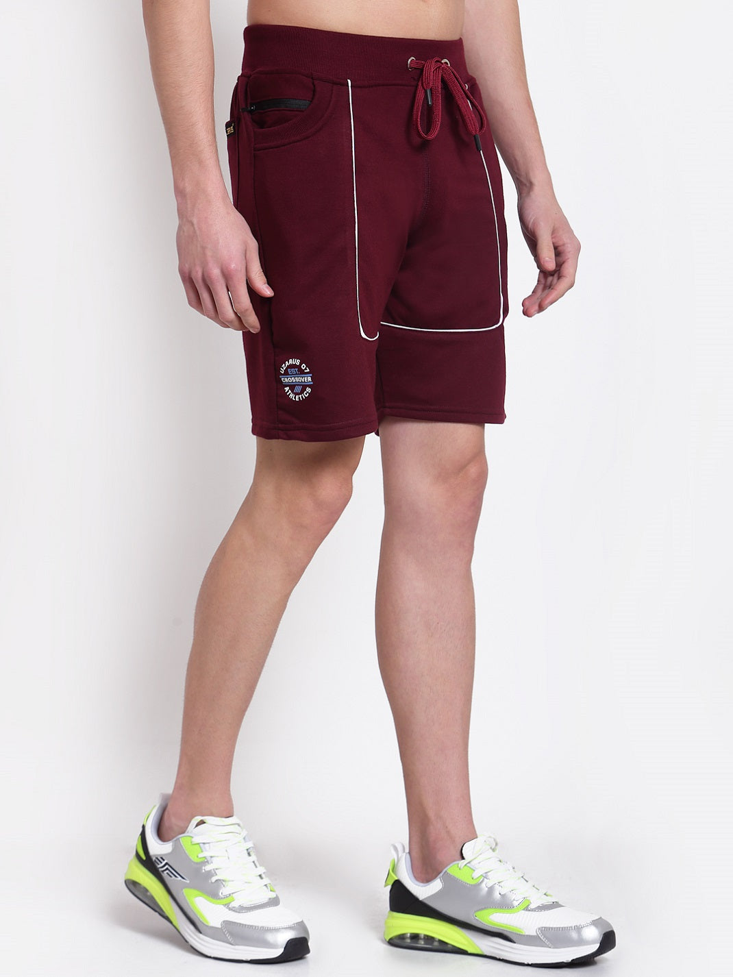 Uzarus Men's Cotton Bermuda Shorts With 2 Zippered Pockets