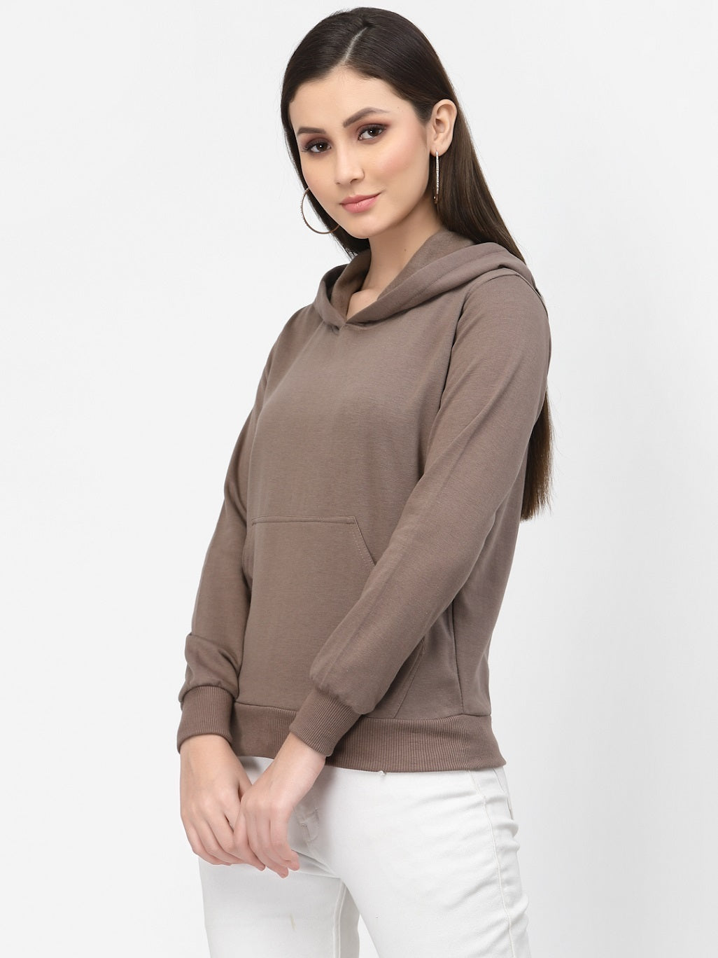 UZARUS Women's Cotton Fleece Latest Stylish Sweatshirt Hoodie