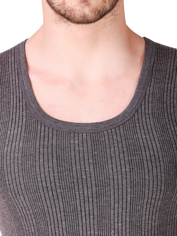 MEN'S SLEEVELESS COTTON V-NECK THERMAL TOP