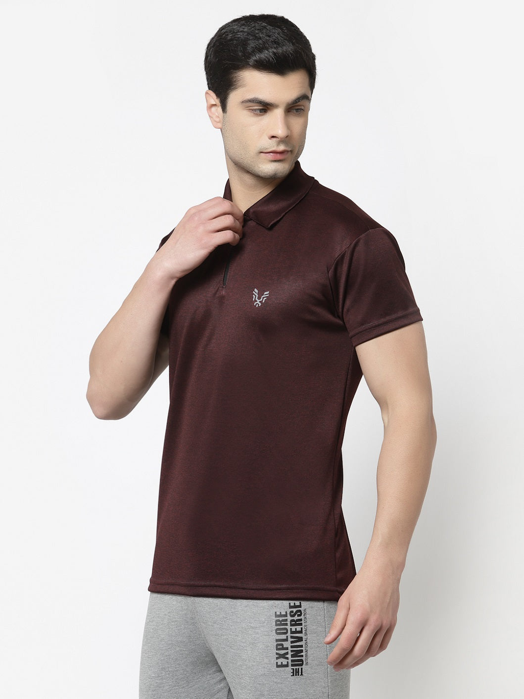UZARUS Men's Dry Fit Sports Gym Polo T-Shirt