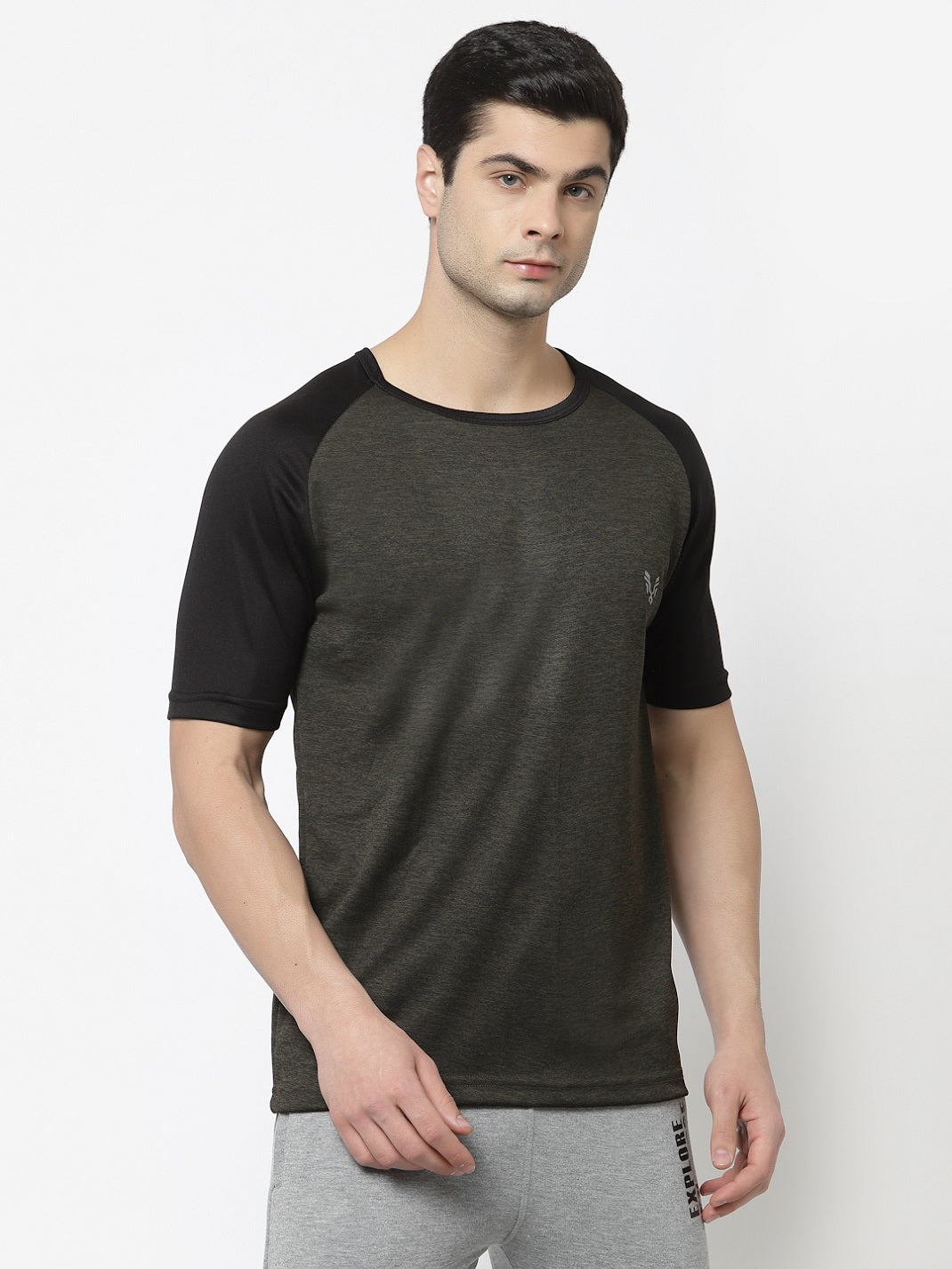 UZARUS Men's Gym Sports Half Sleeves Regular Fit T-Shirt