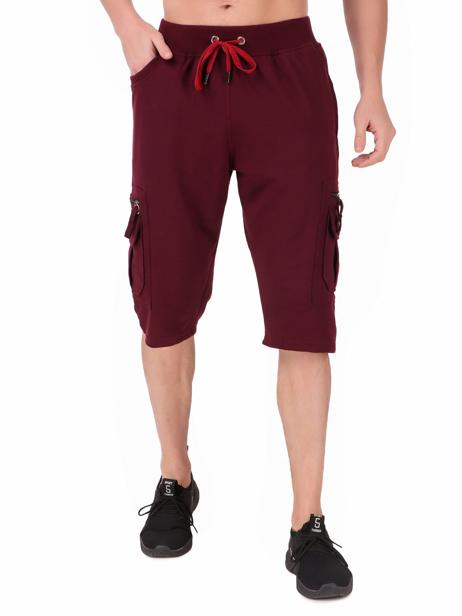 Men's Cargo Capri Shorts With 9 Pockets