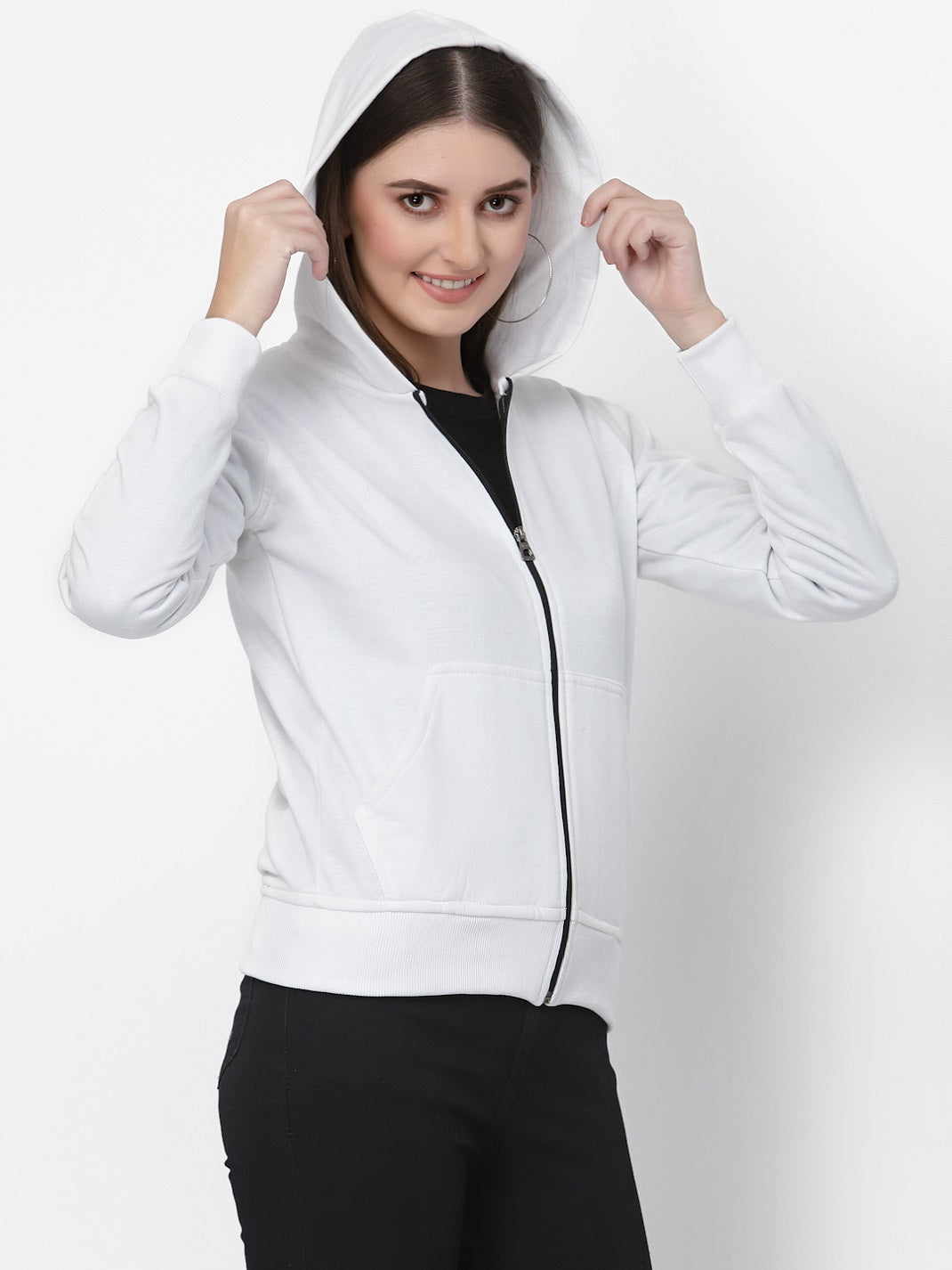 UZARUS Women's Cotton Fleece Premium Sweatshirt Hoodie