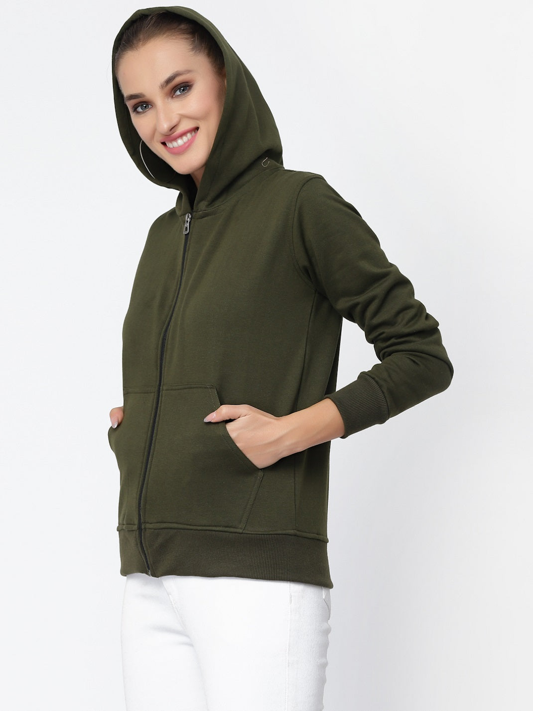 UZARUS Women's Cotton Fleece Premium Sweatshirt Hoodie