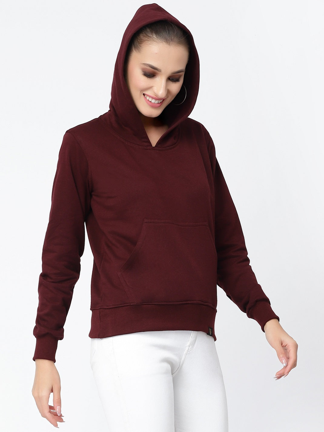 UZARUS Women's Cotton Fleece Latest Stylish Sweatshirt Hoodie