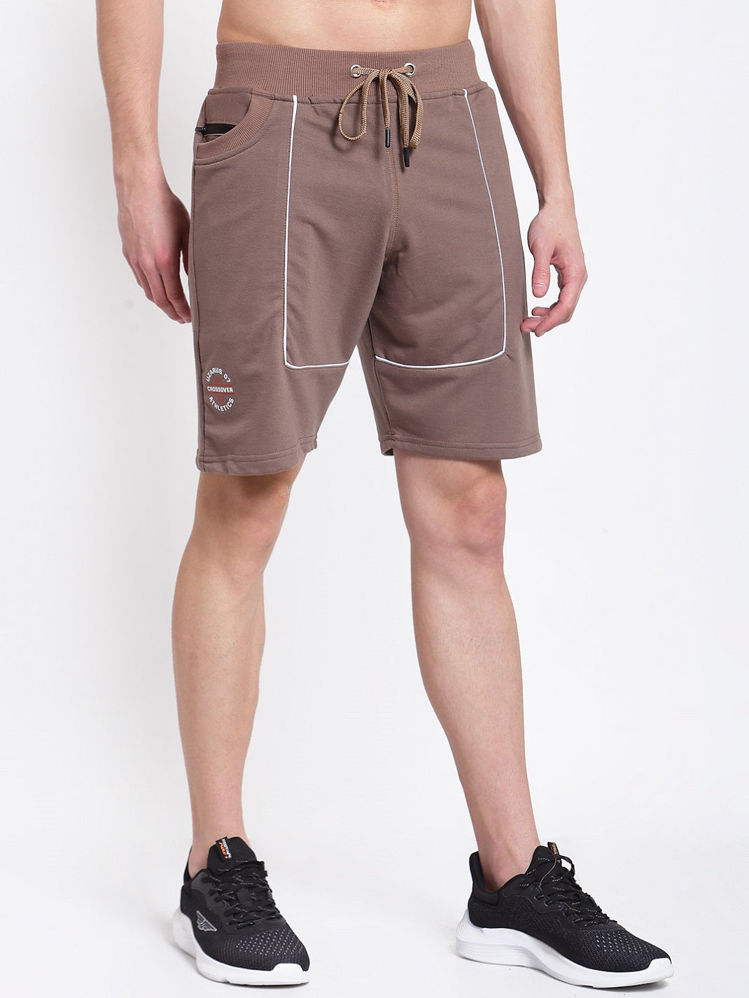 Uzarus Men's Cotton Bermuda Shorts With 2 Zippered Pockets
