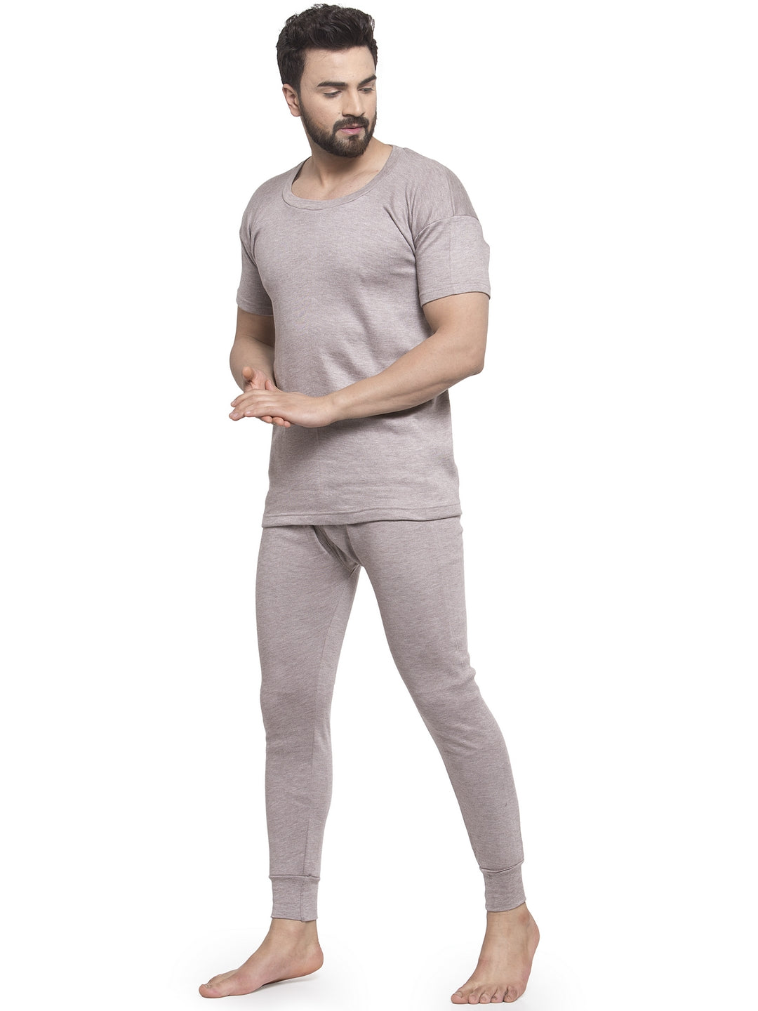 MEN'S HALF SLEEVES THERMAL SET ( ROUND NECK VEST AND TROUSER)