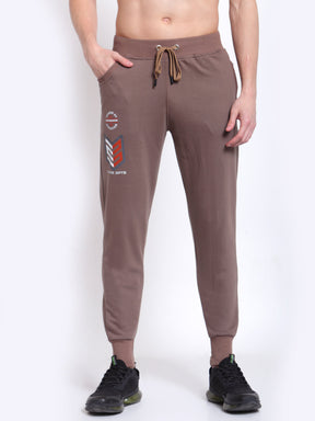 UZARUS Men's Cotton Joggers Track Pants with 2 Zippered Pockets