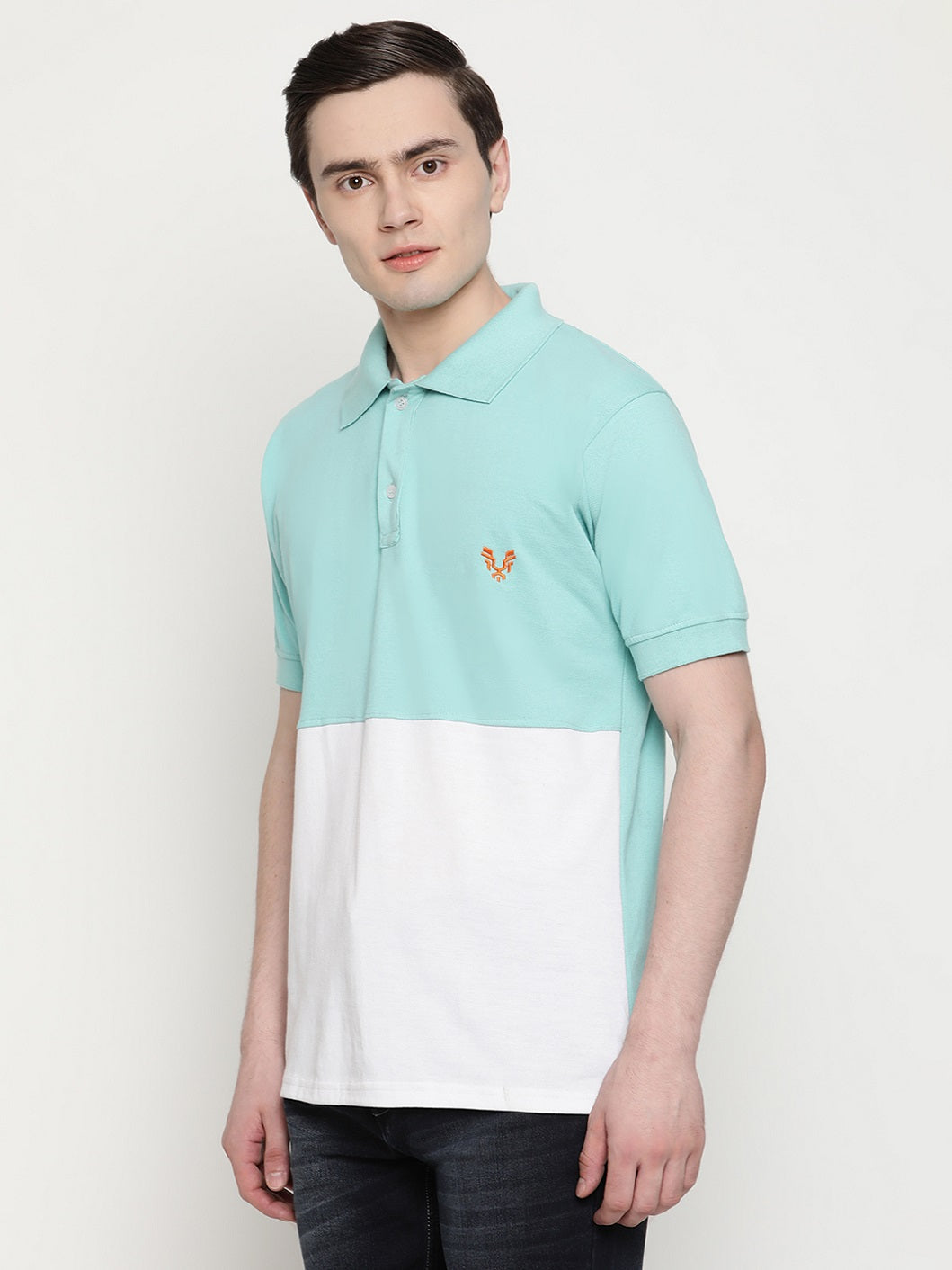 Men's Solid Cotton Regular Fit Polo T-Shirt