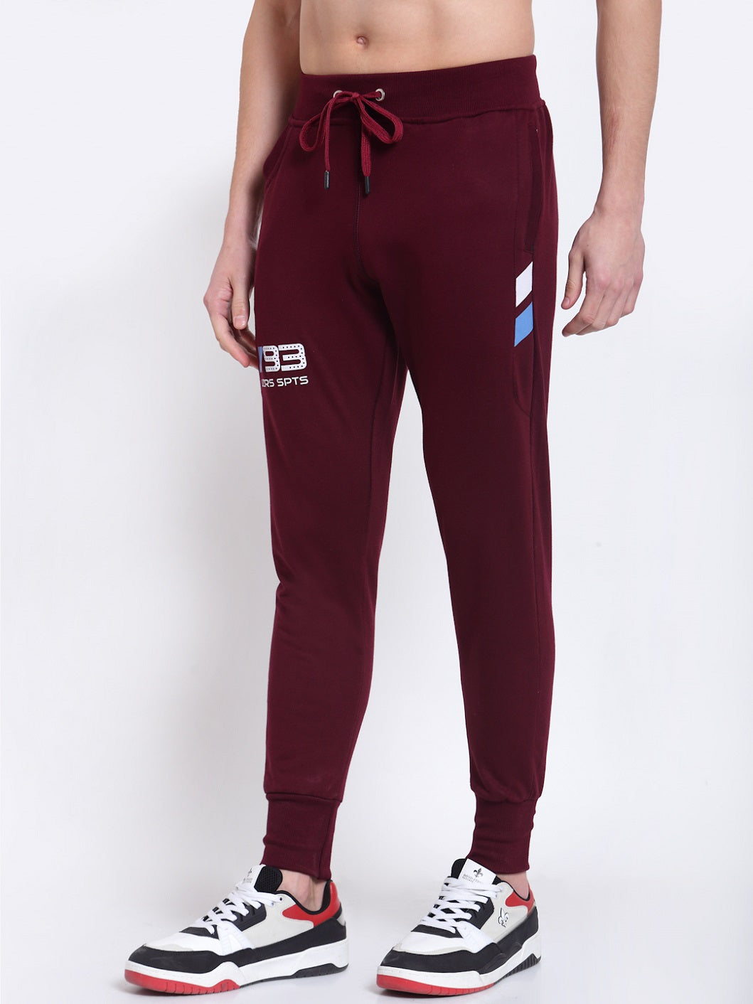 UZARUS Men's Cotton Joggers 2 Zippered Pockets