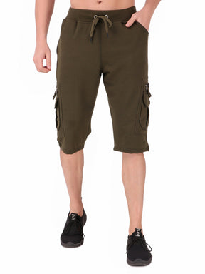 Men's Cargo Capri Shorts With 9 Pockets