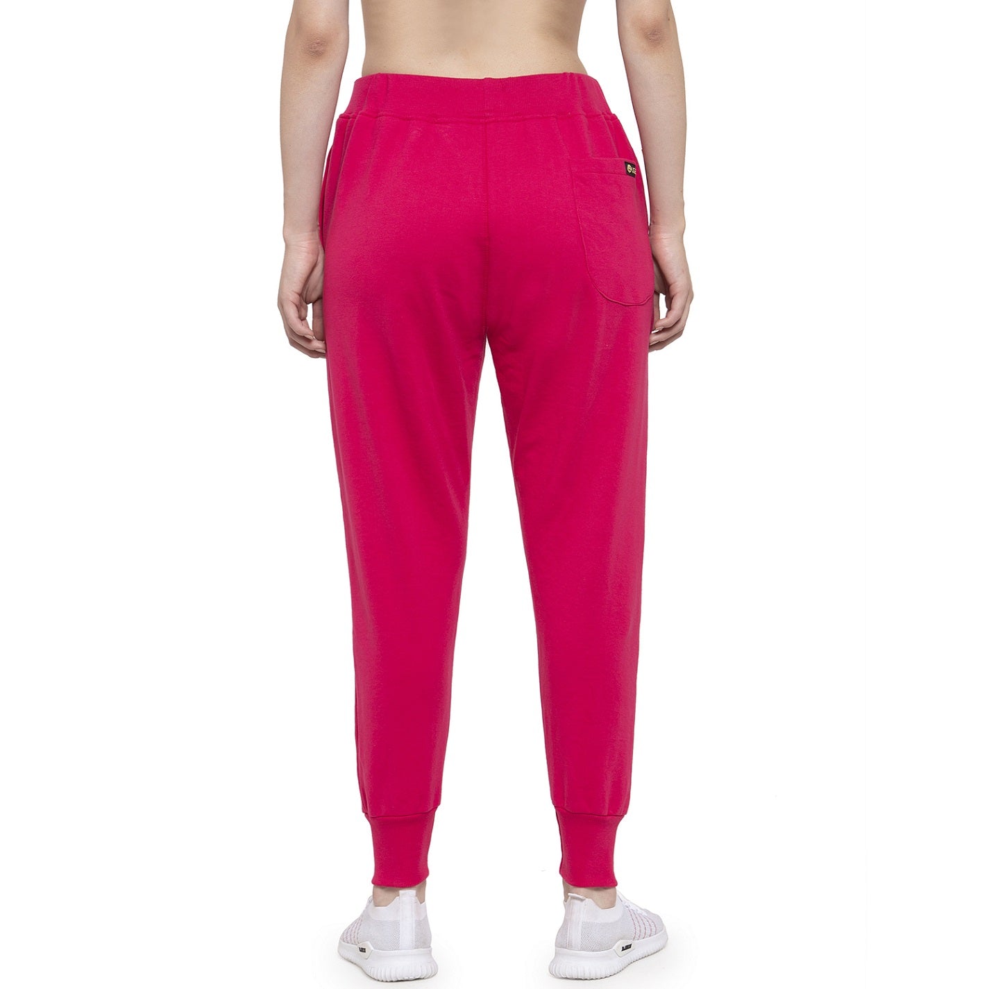 Women's Cotton Slim Fit Joggers Track Pants with 2 Zippered Pockets