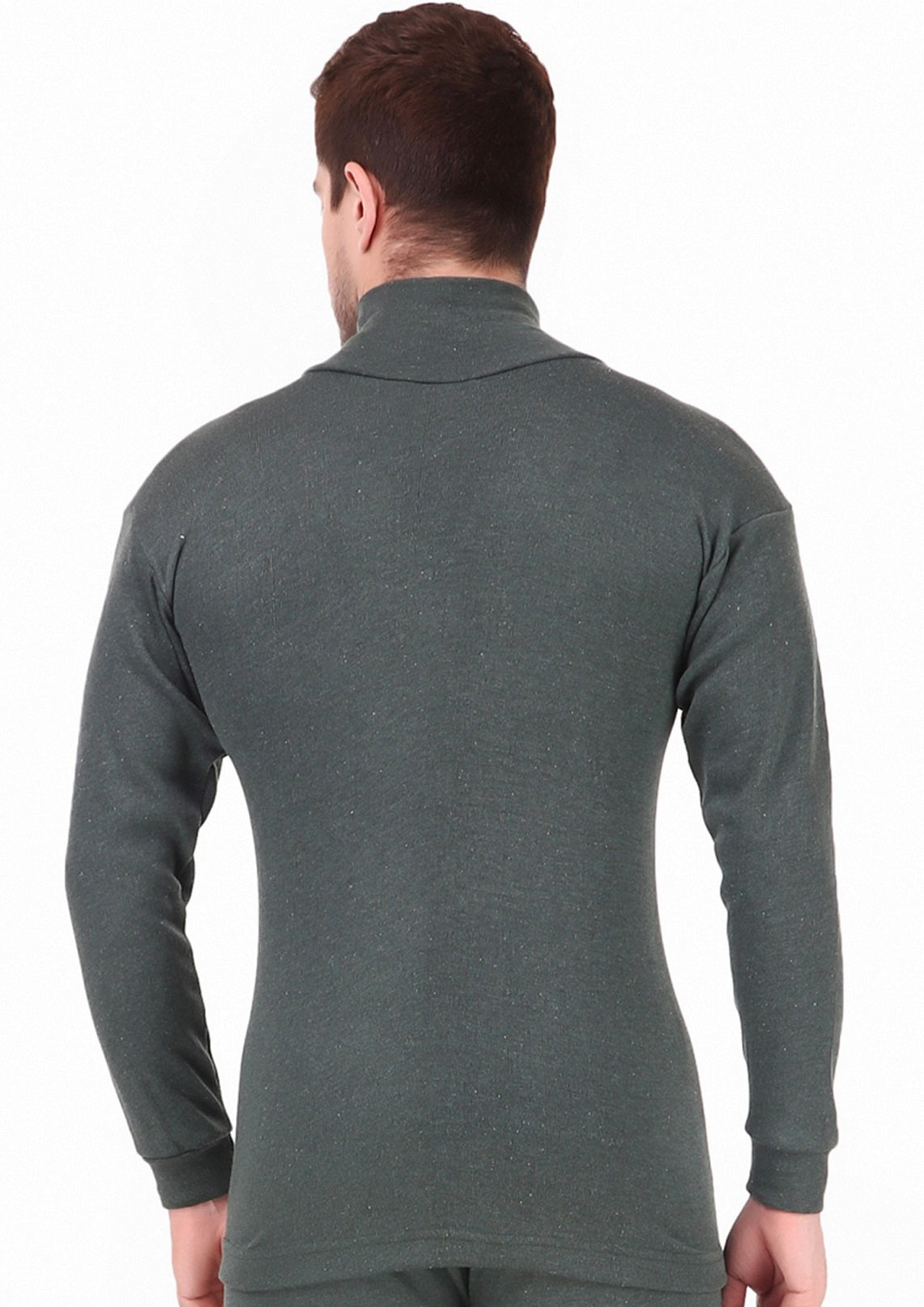 MEN'S SOLID HIGH NECK THERMAL WEAR TOP