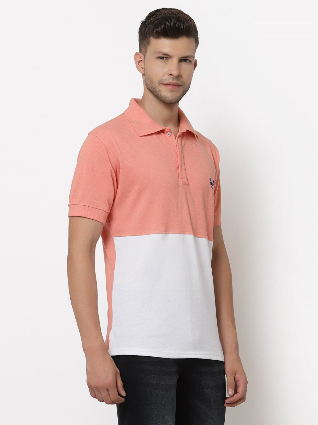 Men's Solid Cotton Regular Fit Polo T-Shirt