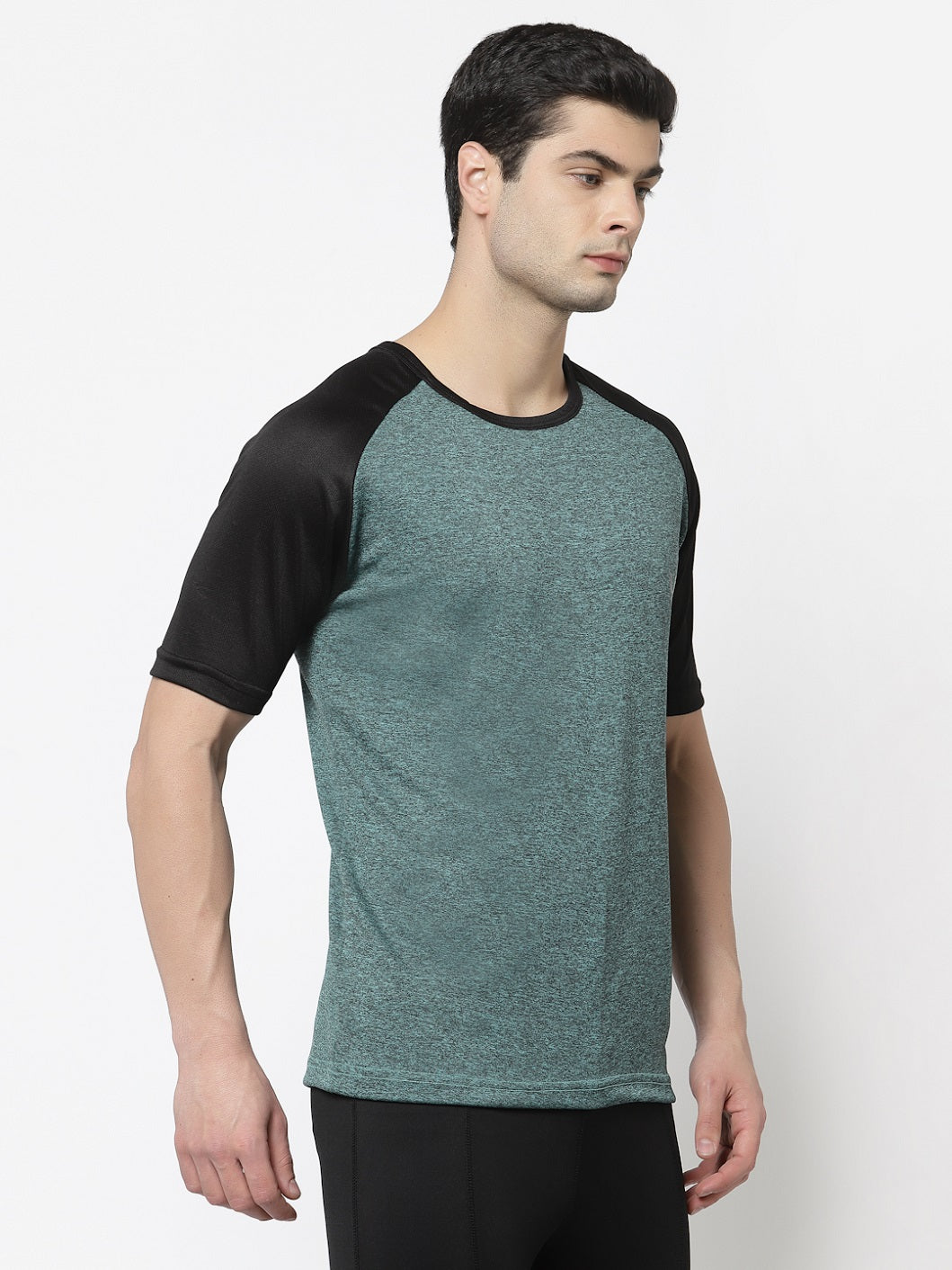UZARUS Men's Gym Sports Half Sleeves Regular Fit T-Shirt