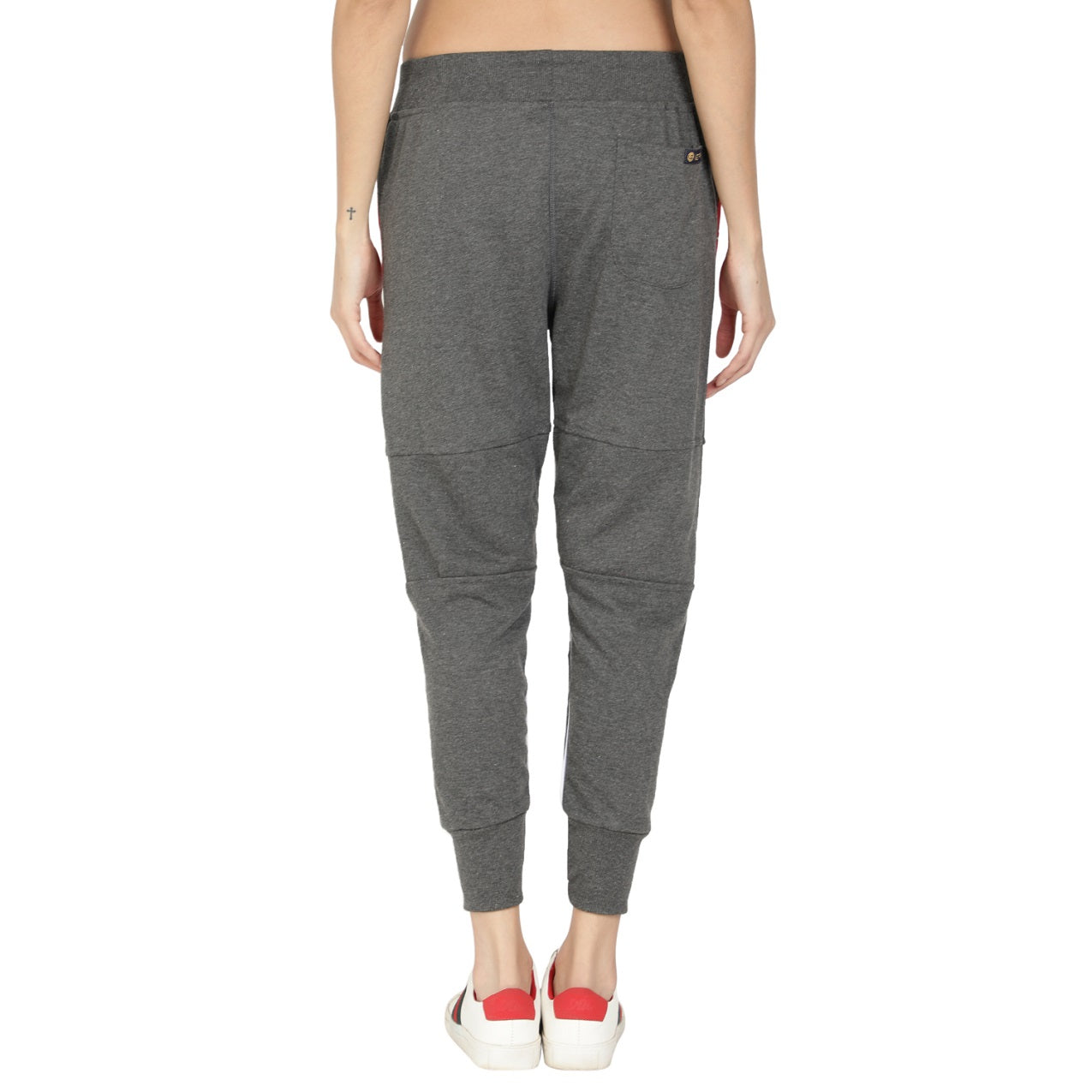 Women's Cotton Slim Fit Joggers Track Pants with 2 Zippered Pockets
