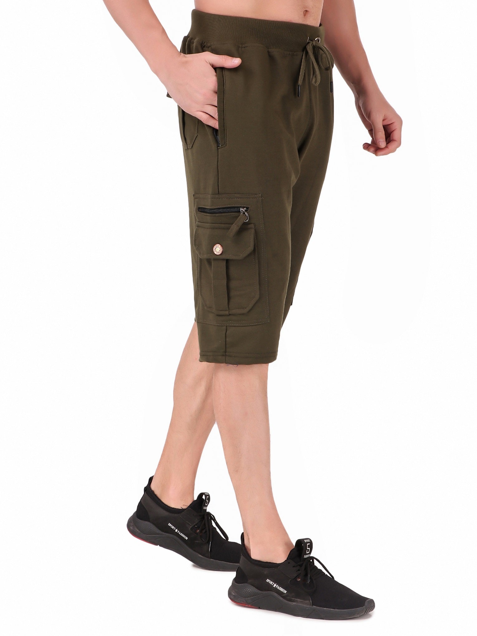 Men's Cargo Capri Shorts With 9 Pockets