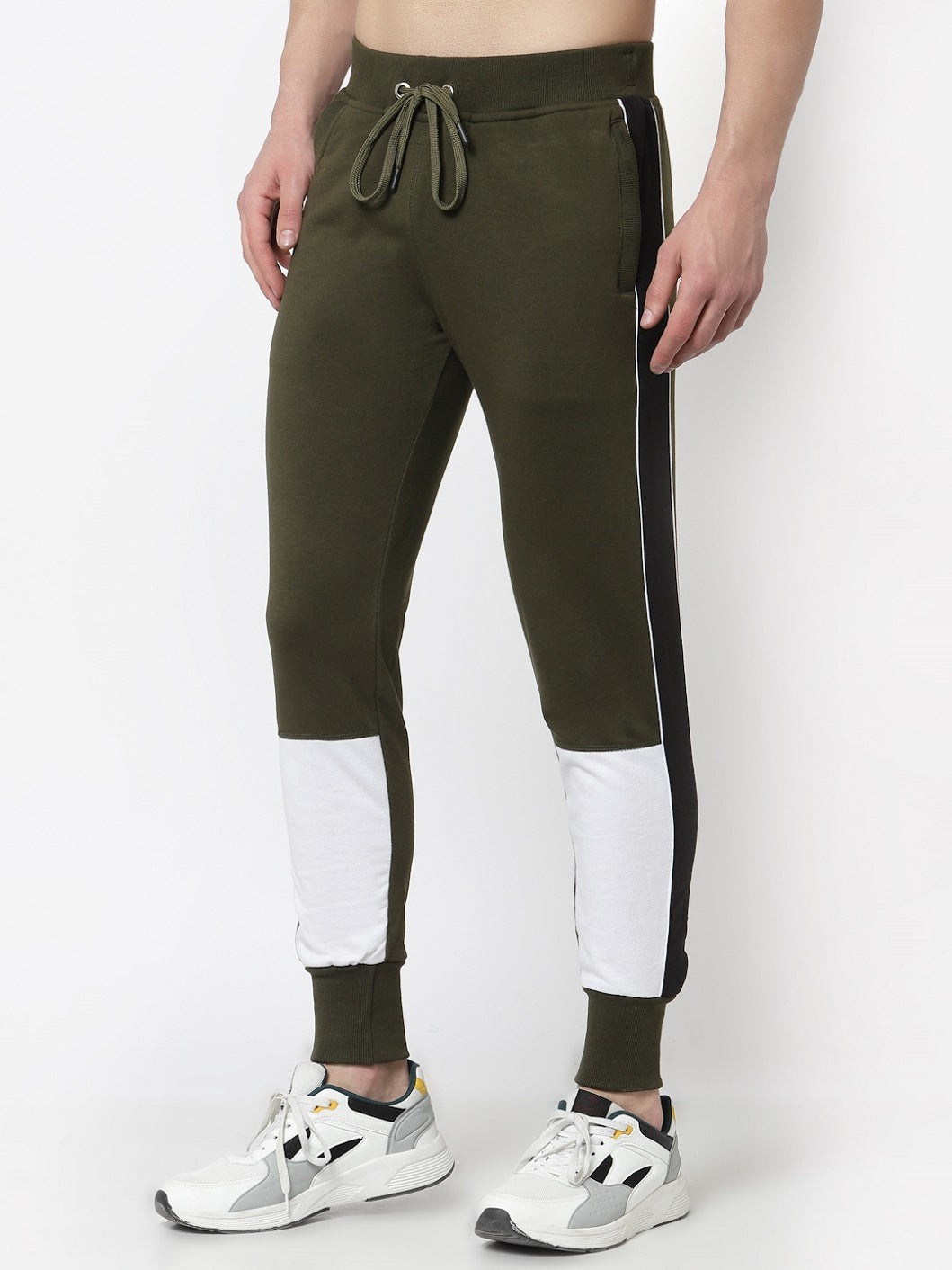 UZARUS Men's Cotton Regular fit Joggers Track Pants with 2 Zippered Pockets