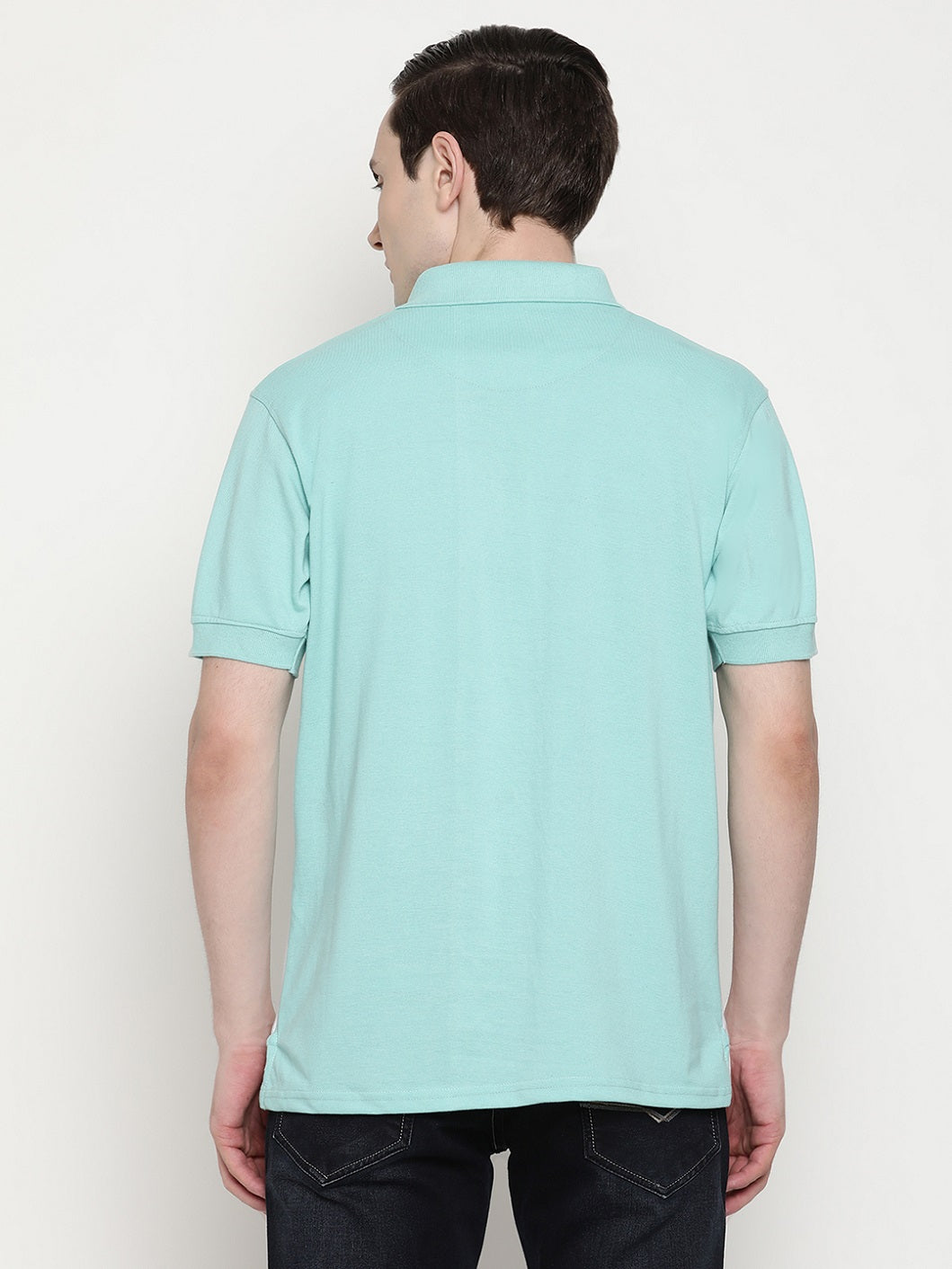 Men's Solid Cotton Regular Fit Polo T-Shirt